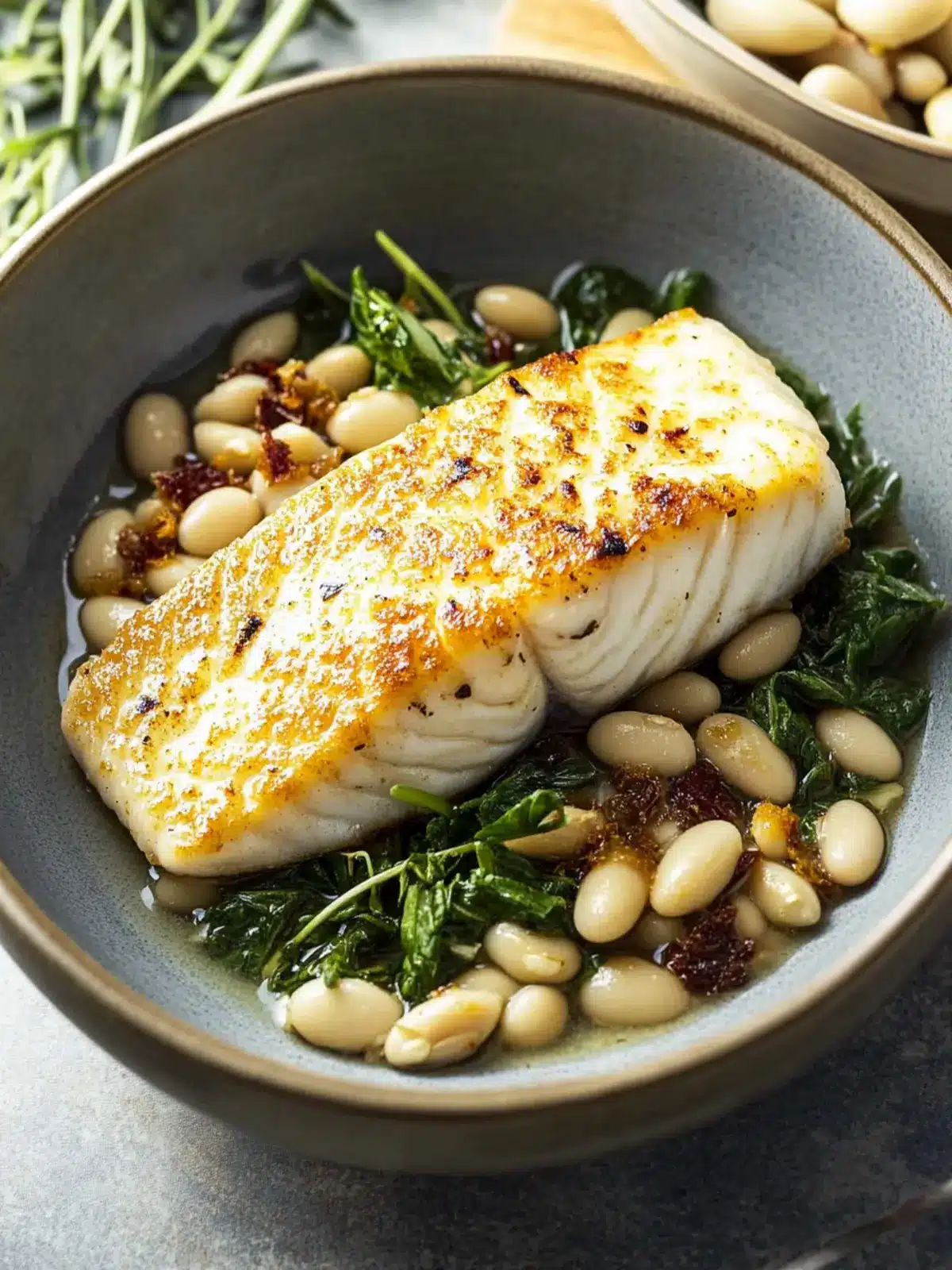 Pan Seared Halibut with White Beans: A Flavorful Dinner Delight 3 Pan Seared Halibut with White Beans