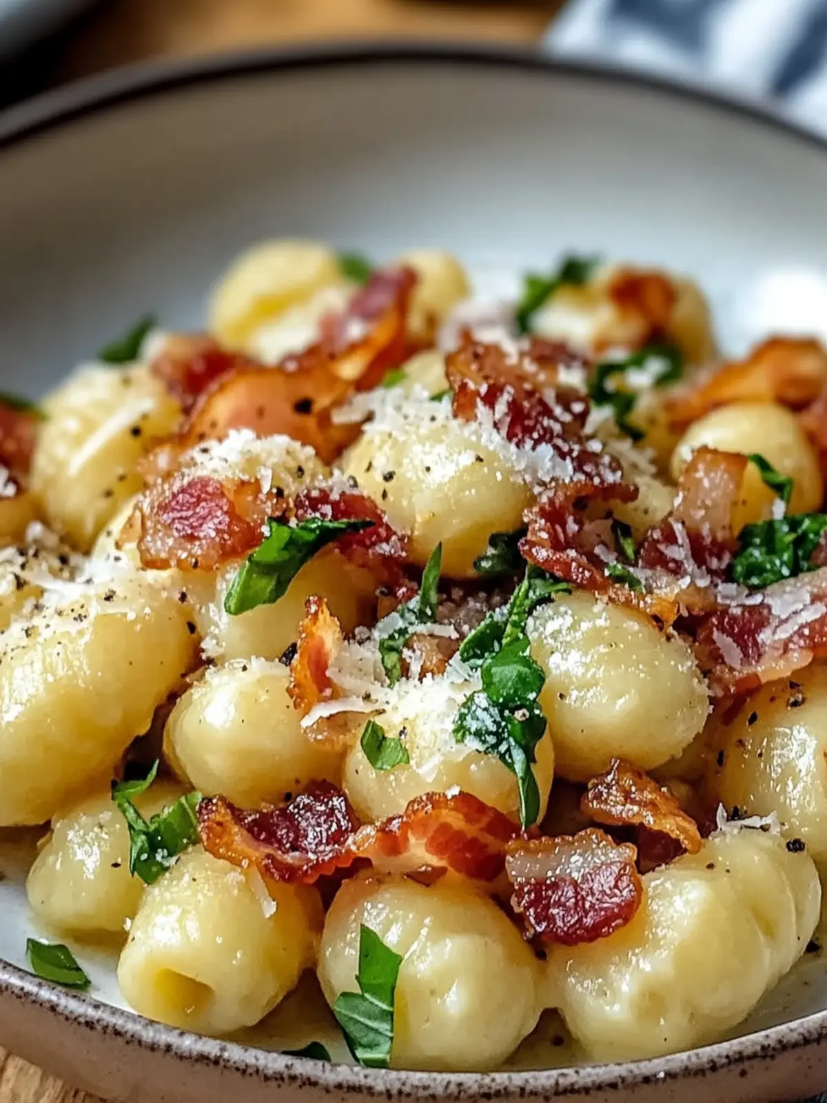 Gnocchi Carbonara with Bacon & Parmesan for Cozy Evenings 3 Gnocchi Carbonara with Bacon & Parmesan for Cozy Evenings