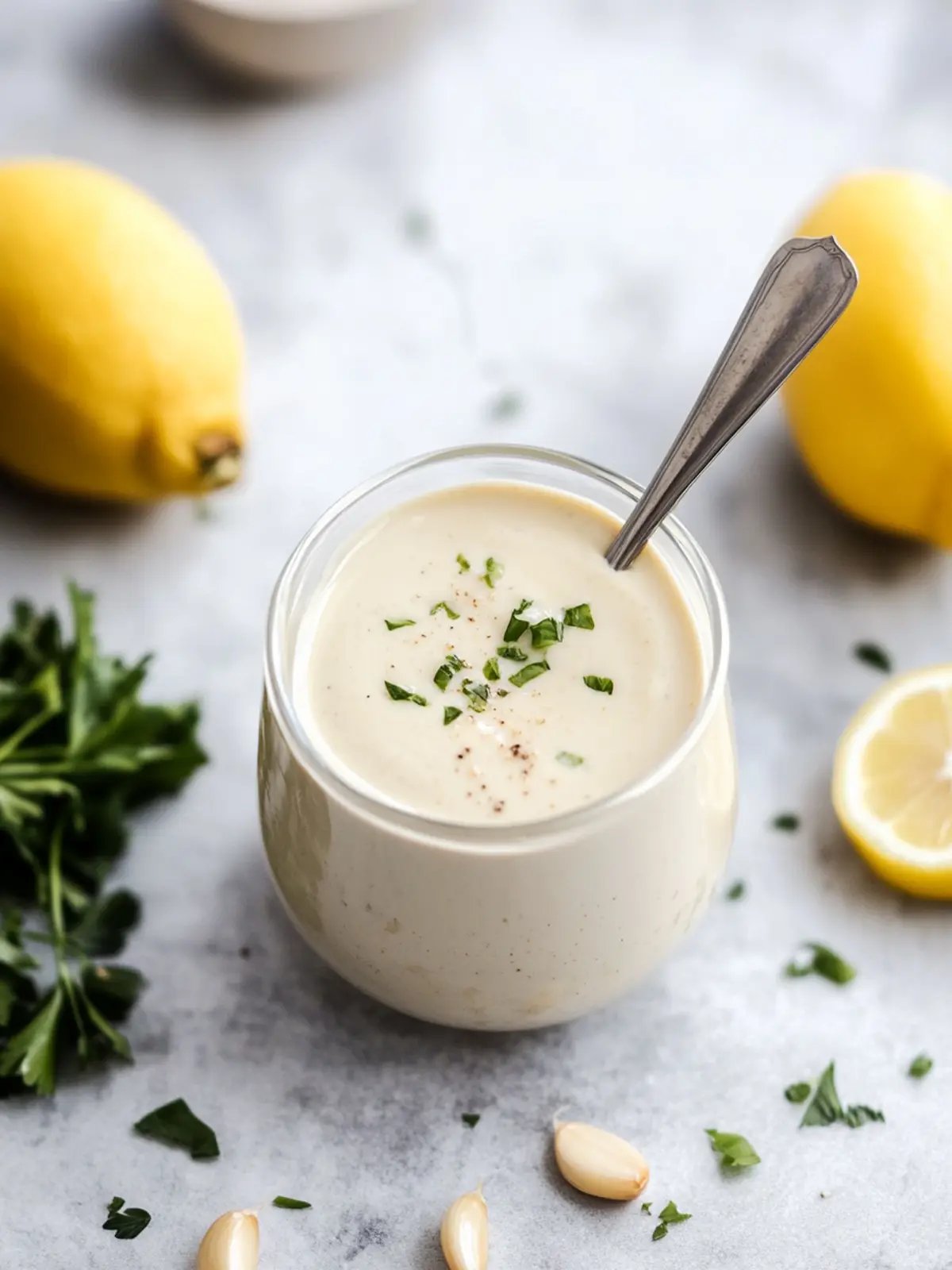 Lemon Garlic Tahini Dressing for Flavor-Packed Dishes 4 Lemon Garlic Tahini Dressing