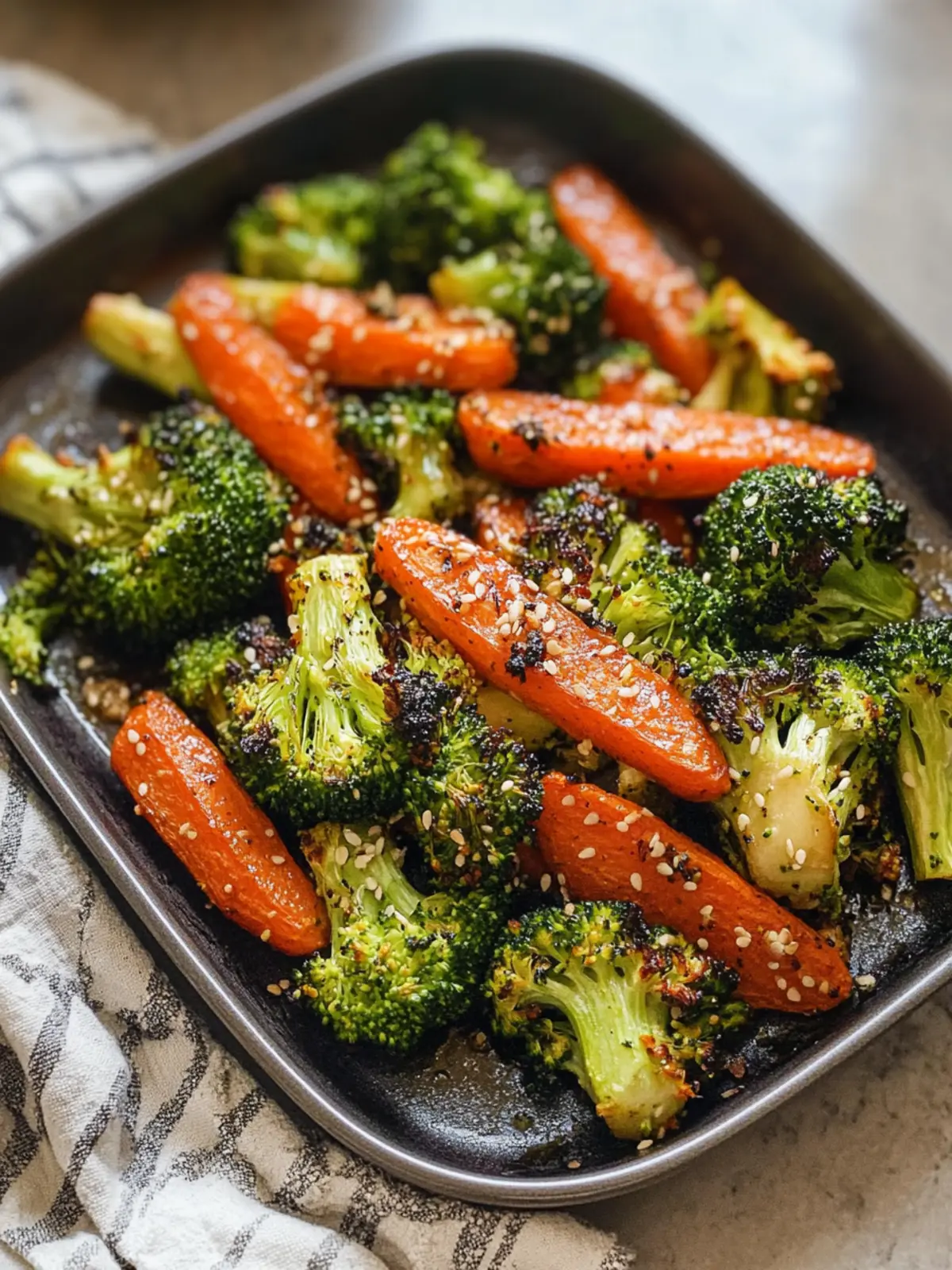 Savory Roasted Broccoli & Carrots: An Asian-Inspired Delight 2 Roasted Broccoli & Carrots (Asian-Inspired)