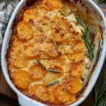 Delicious Sweet Potato Gratin with Smoked Gouda & Rosemary 2 Sweet Potato Gratin with Smoked Gouda and Rosemary