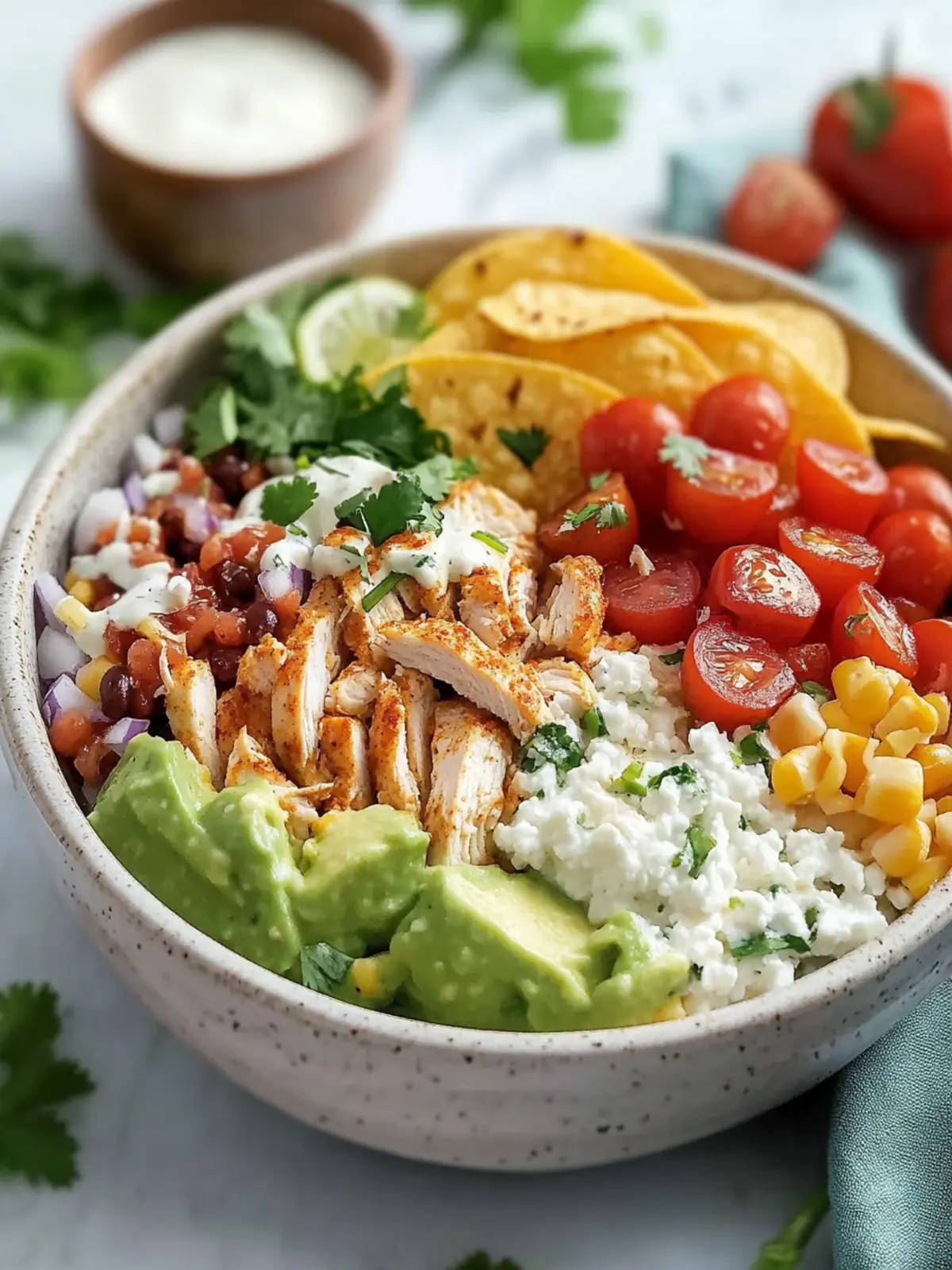 Protein Cottage Cheese Chicken Taco Bowl That's Pure Joy 4 Protein Cottage Cheese Chicken Taco Bowl