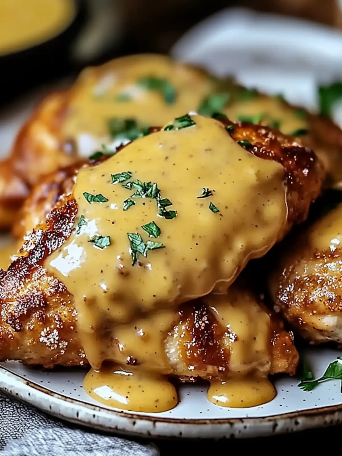 Delicious Pretzel Chicken with Mustard-Cheddar Sauce Bliss 3 Delicious Pretzel Chicken with Mustard-Cheddar Sauce Recipe