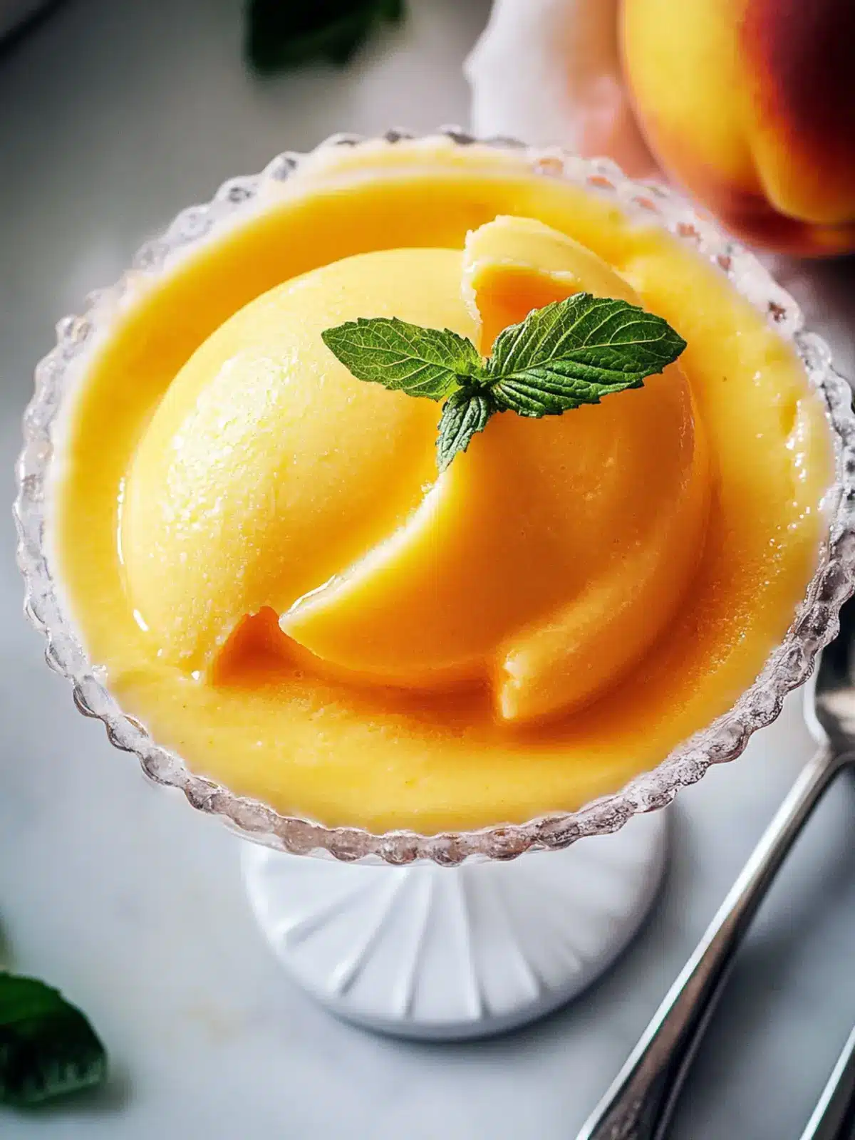 Delight in Homemade Peach Sorbet for a Sweet Summer Treat 3 Homemade Peach Sorbet