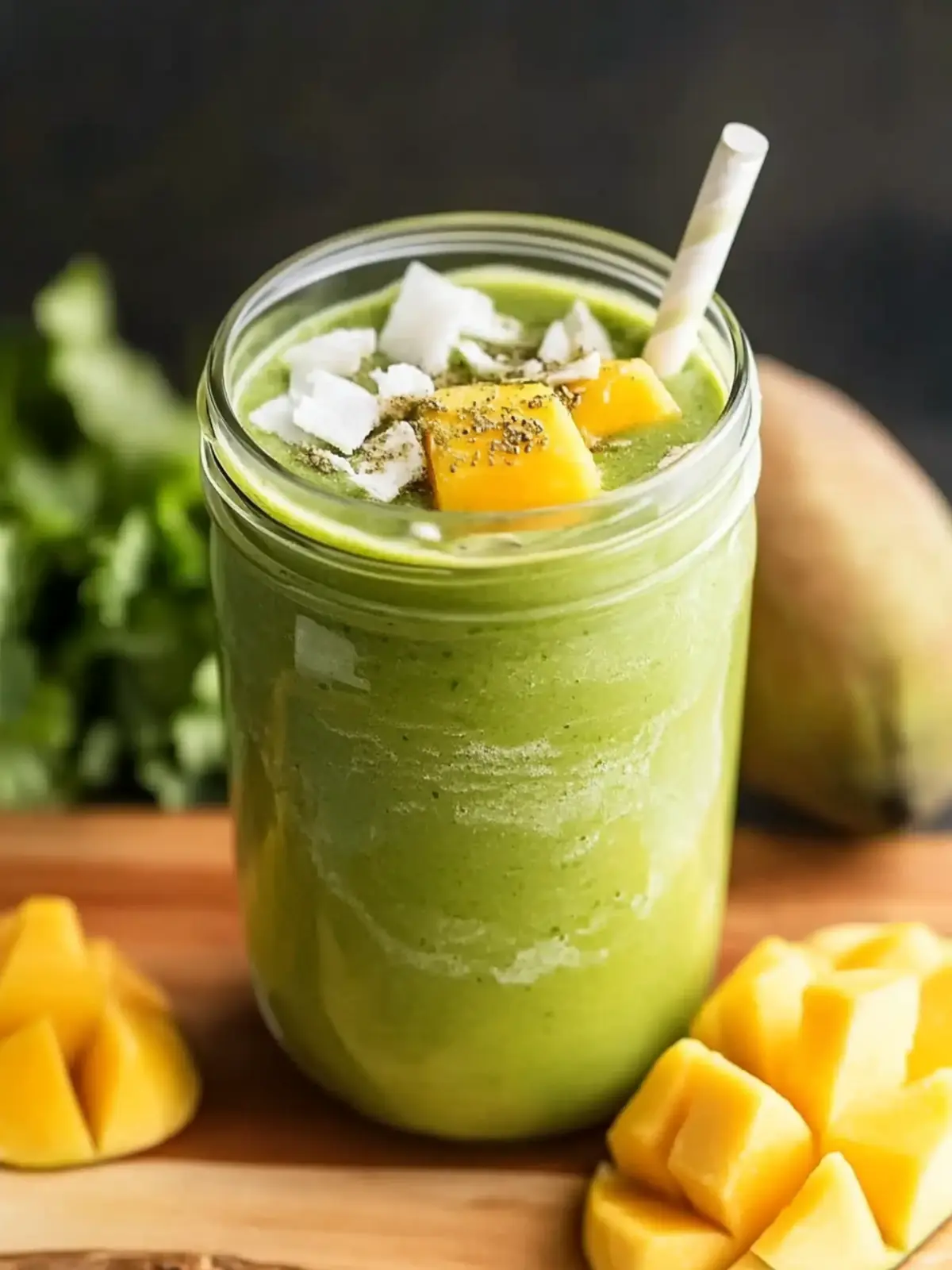 Mango Matcha Green Smoothie for a Boost of Energy and Health 5 Mango Matcha Green Smoothie