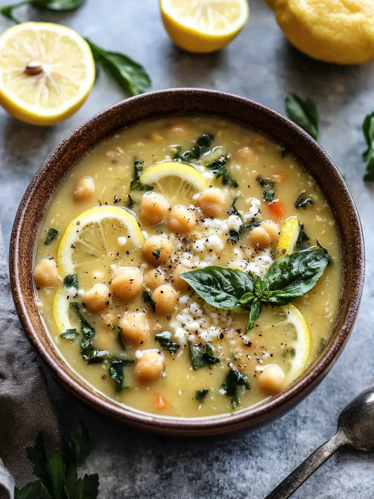 Lemony Greek Chickpea Soup for a Cozy Night In 2 Lemony Greek Chickpea Soup