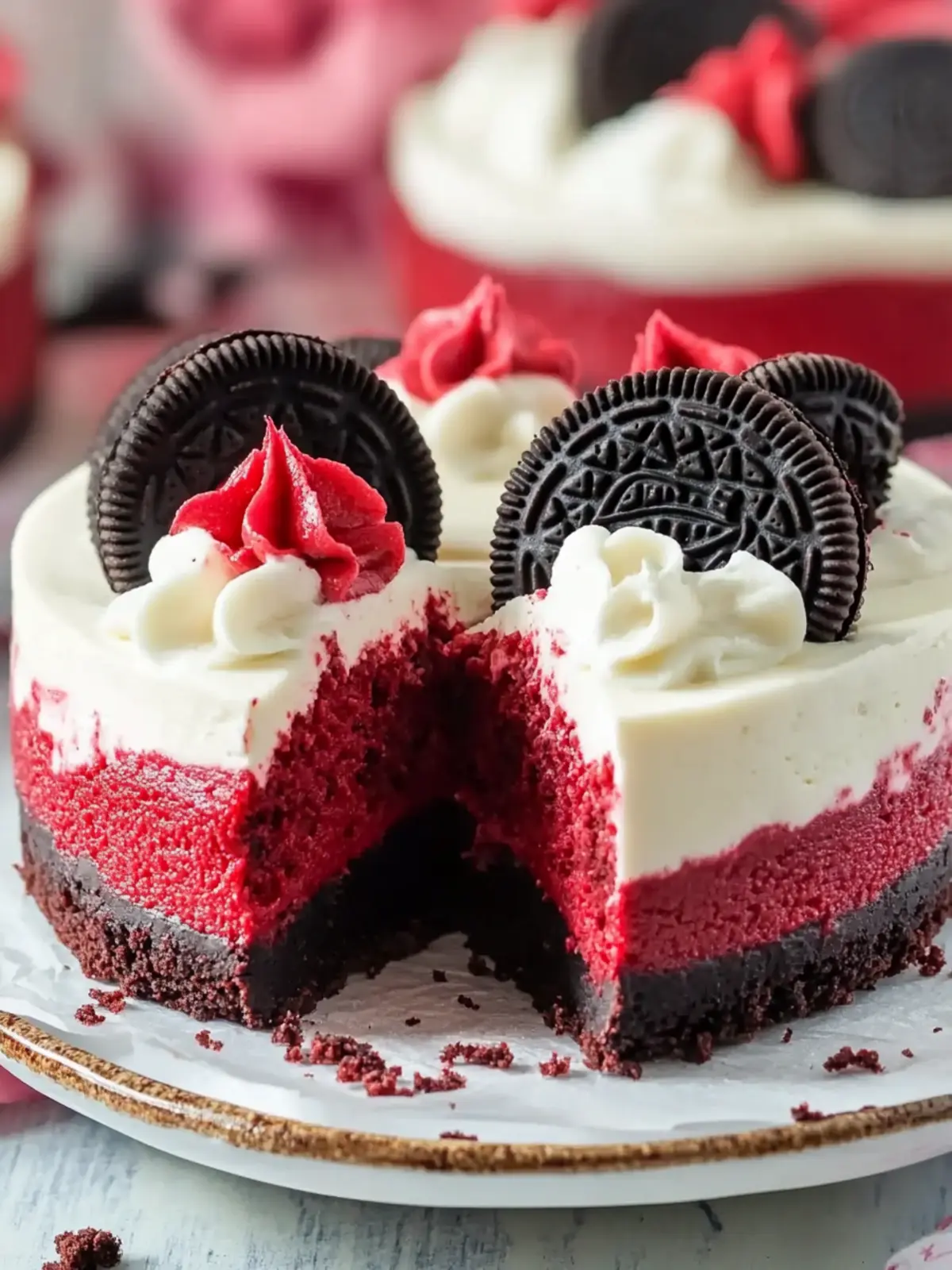 Delicious Oreo Red Velvet Cheesecake Recipe You'll Love 4 Oreo Red Velvet Cheesecake Recipe