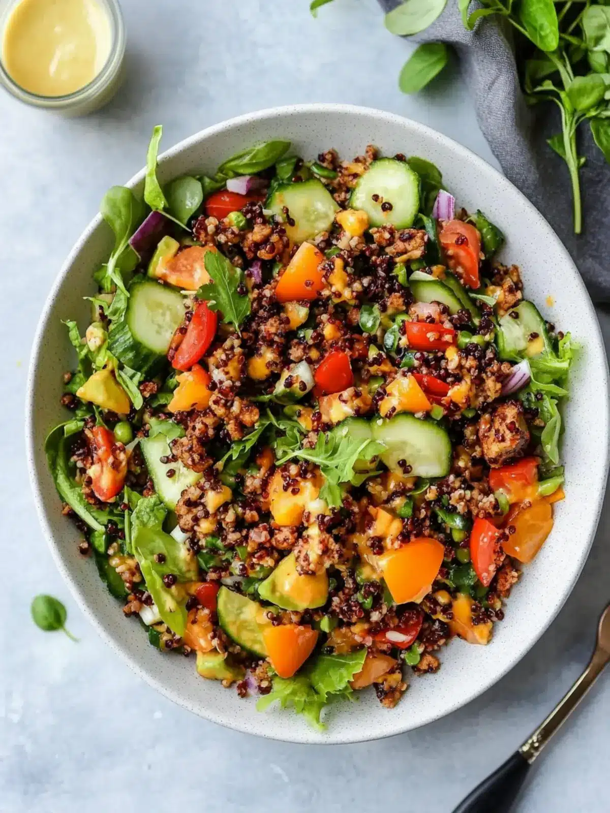Vibrant Loaded Veggie Burger Salad: Healthy & Gluten Free! 5 Loaded Veggie Burger Salad (Vegetarian + Gluten Free)