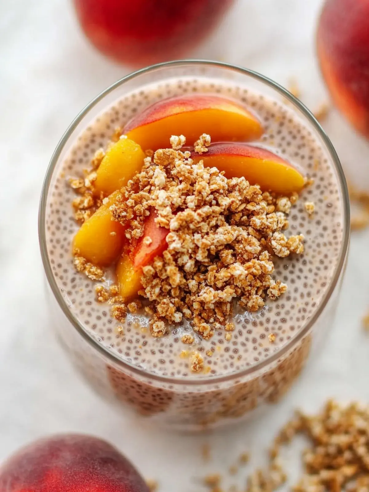Peach Cobbler Chia Pudding: A Delightful Breakfast Treat 4 Peach Cobbler Chia Pudding