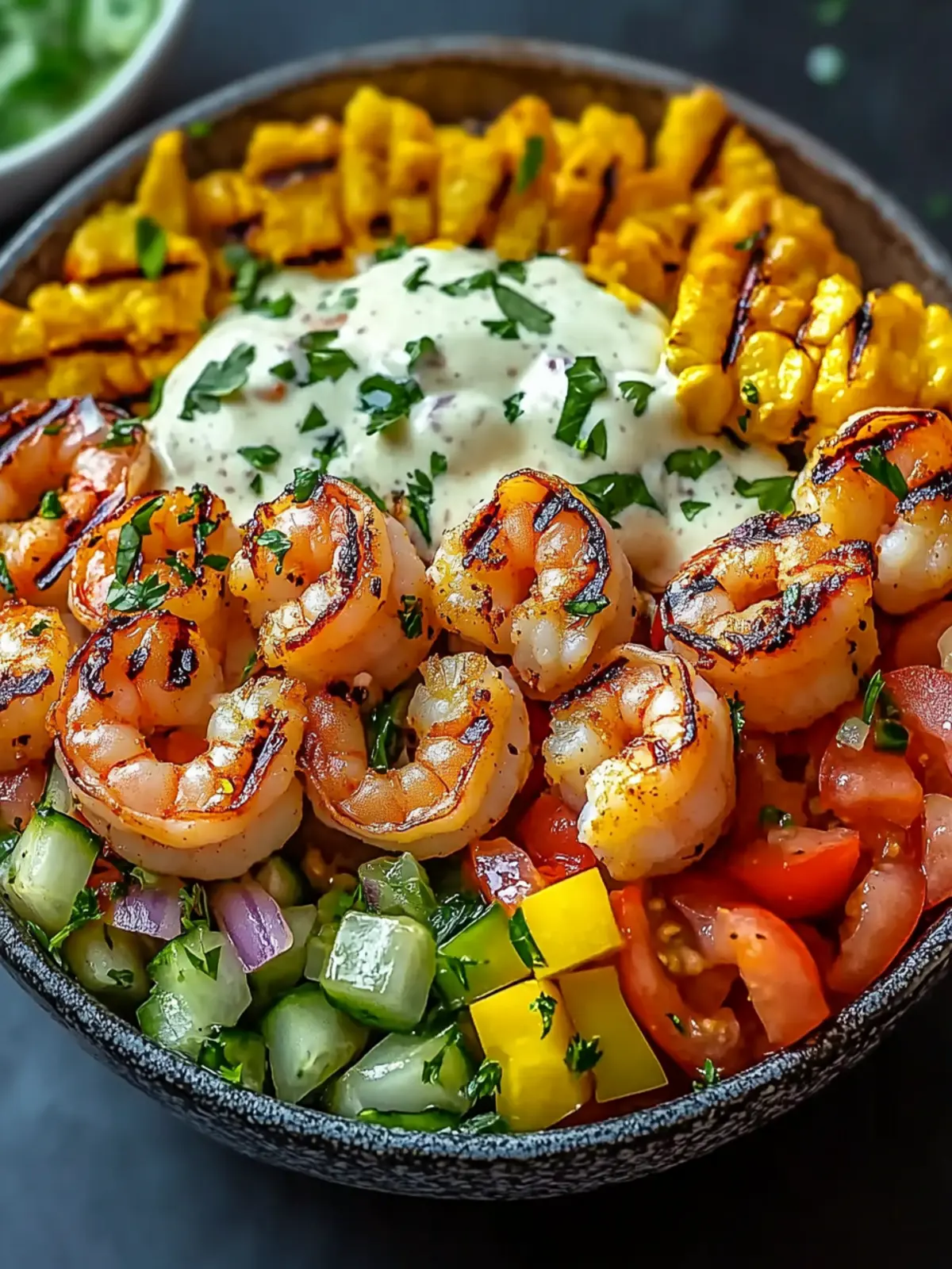 Delicious Grilled Shrimp Bowl Creamy Easy and Quick Recipe 3 Grilled Shrimp Bowl creamy Easy and Quick Recipe