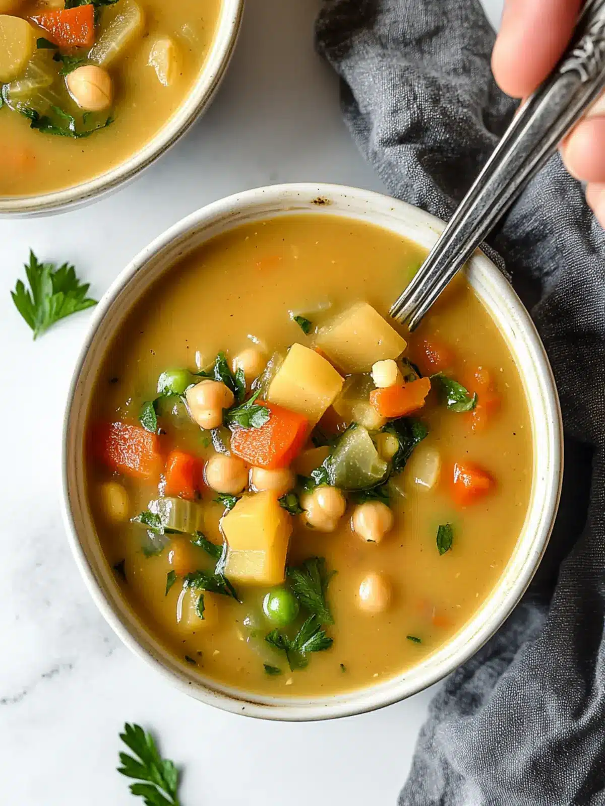 Cozy Chickpea Vegetable Soup for Comfort and Wellness 5 Chickpea Vegetable Soup