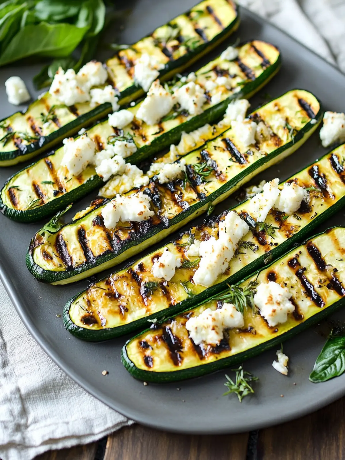 Easy Grilled Zucchini With Goat Cheese That'll Impress Anyone 2 Easy Grilled Zucchini With Goat Cheese