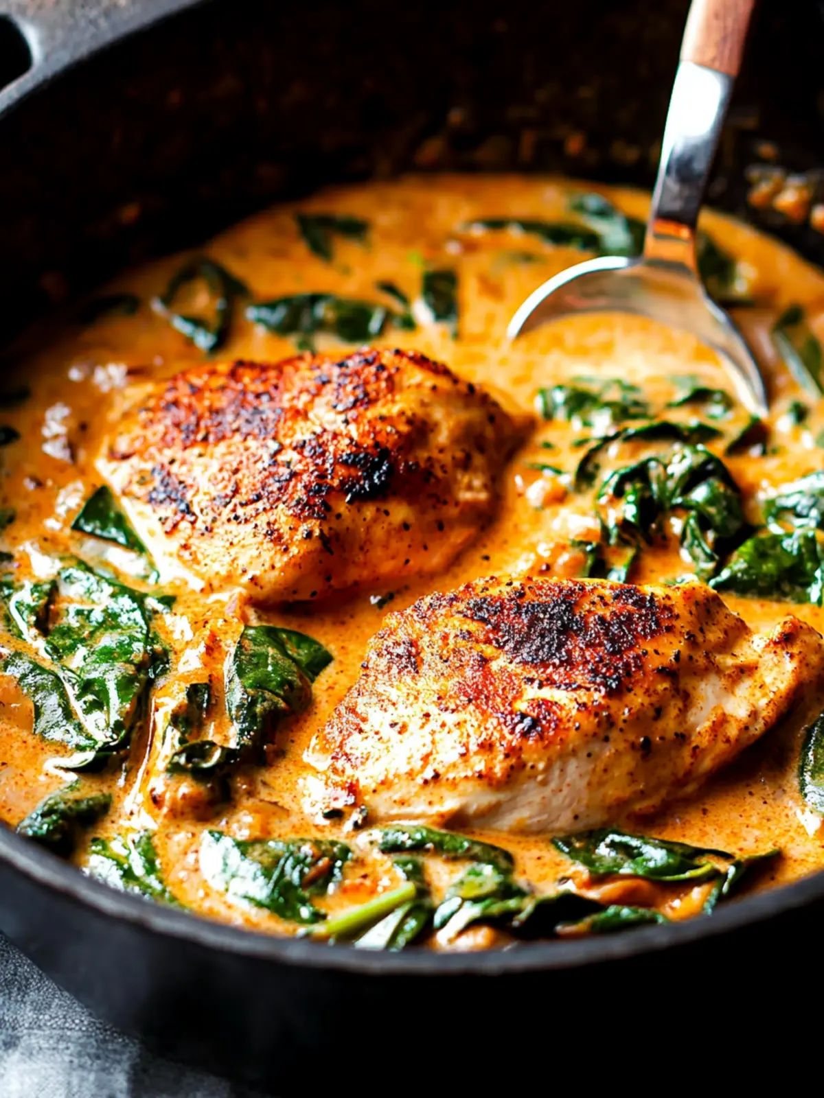 Creamy Paprika Chicken and Spinach: Comfort Food Bliss 2 Creamy Paprika Chicken and Spinach