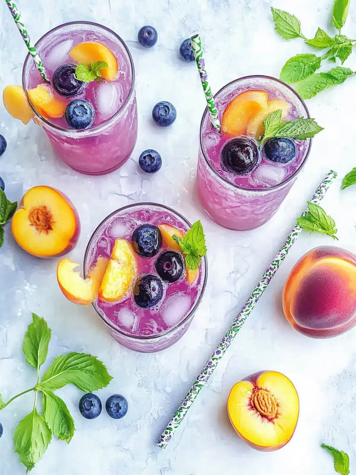 Blueberry and Peach Vodka Spritzer Perfect for Summer Sips 3 Blueberry and Peach Vodka Spritzer