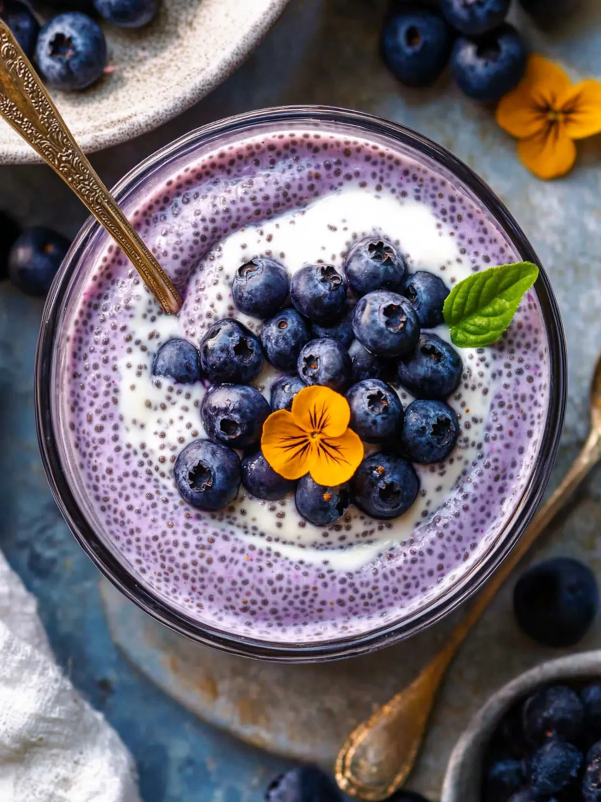 Indulge in Creamy Blueberry Chia Pudding with Greek Yogurt 3 Creamy Blueberry Chia Pudding with Greek Yogurt