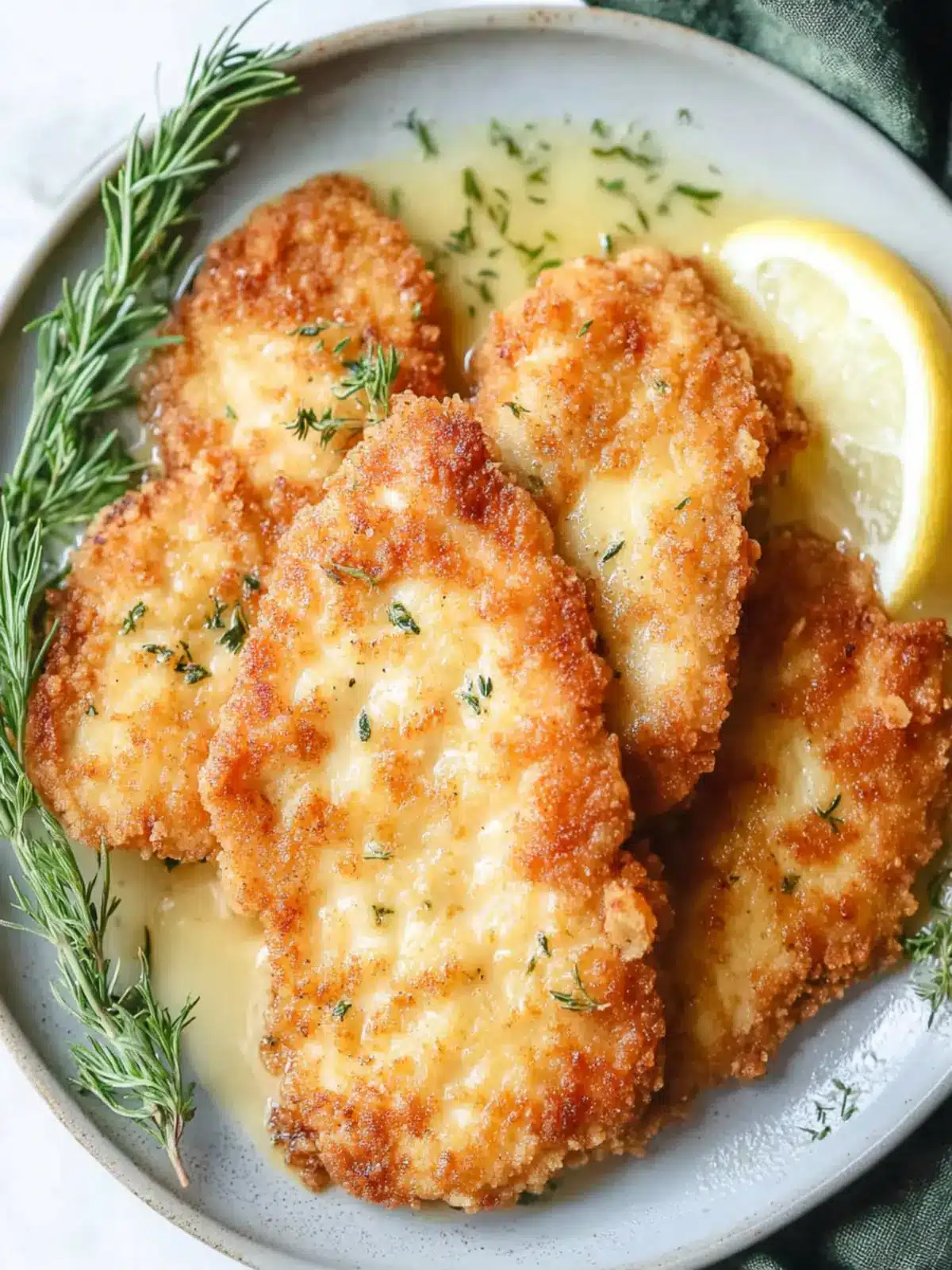 Crispy Chicken Cutlets with Zesty White Wine Sauce Delight 3 Crispy Chicken Cutlets