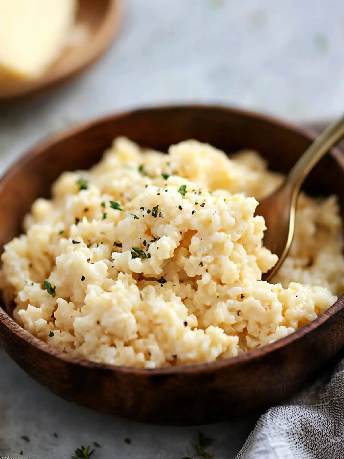Creamy Three Cheese Cauliflower Rice Your Family Will Love 4 Three Cheese Cauliflower Rice