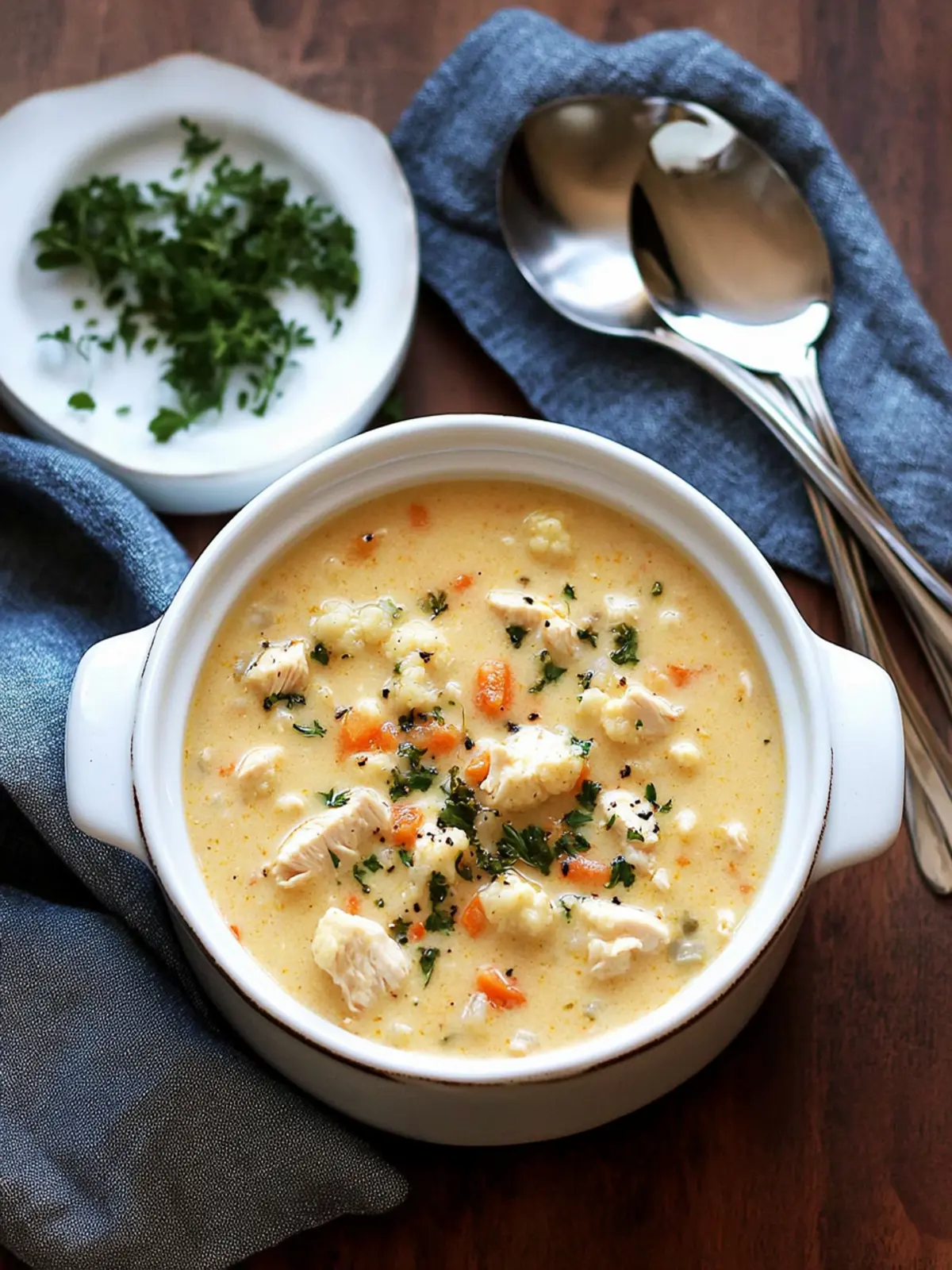 Creamy Chicken Cauliflower Cheddar Chowder for Cozy Nights 5 Chicken Cauliflower Cheddar Chowder