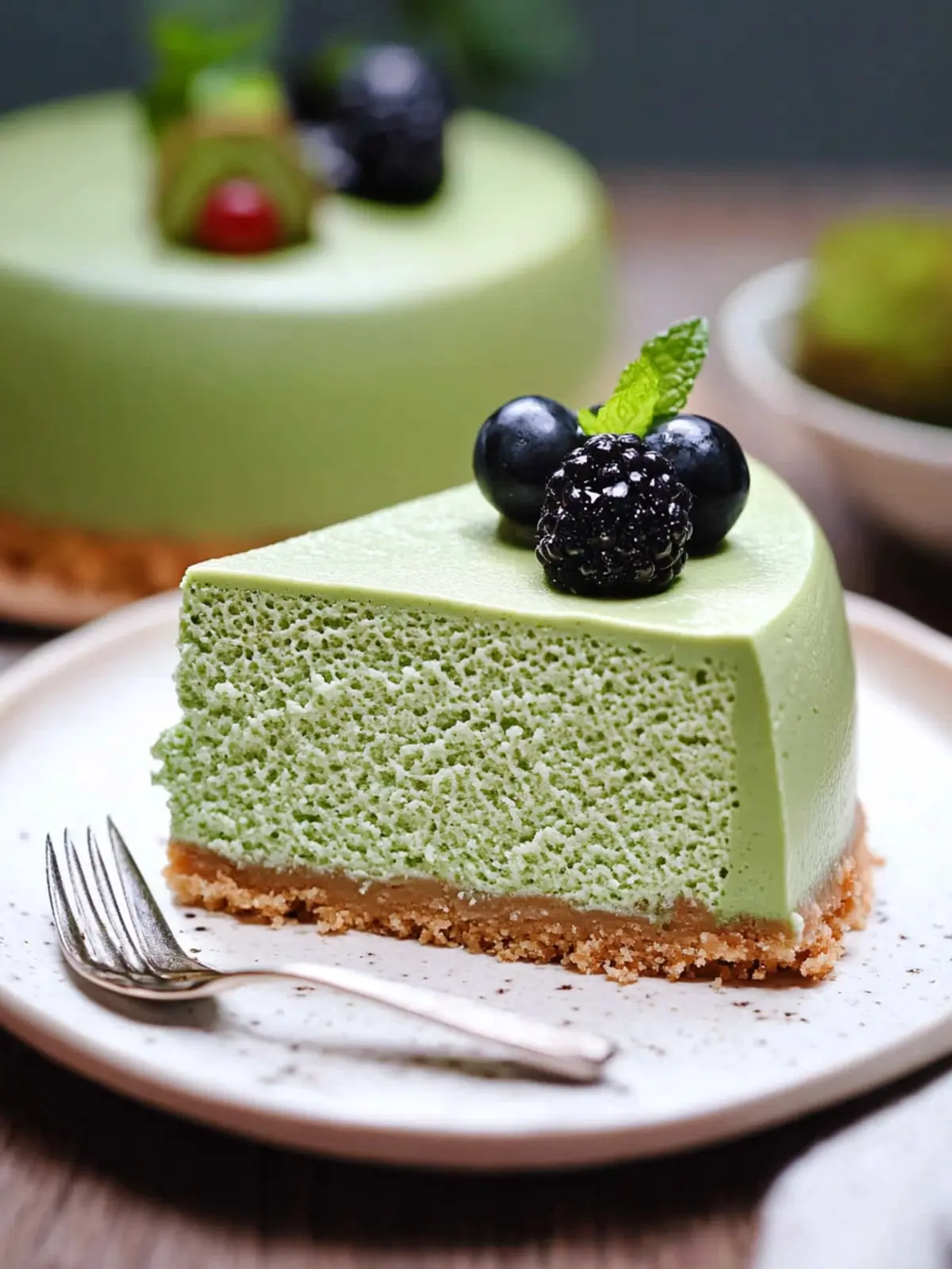Creamy Matcha Rare Cheesecake No Bake for Sweet Relaxation 2 Matcha Rare Cheesecake (No Bake)