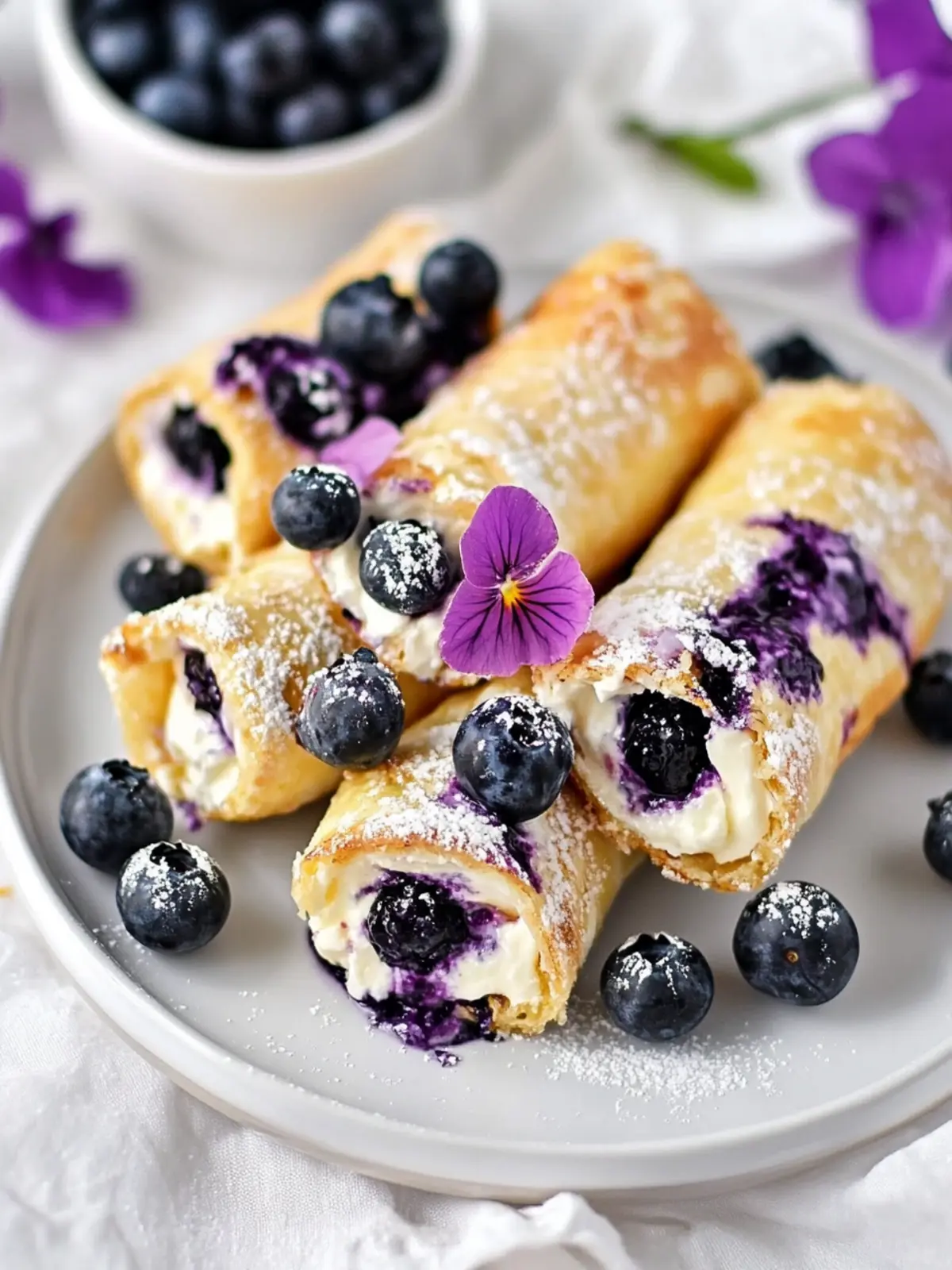 Crispy Keto Blueberry Cream Cheese Roll-Ups You’ll Crave 3 Crispy Keto Blueberry Cream Cheese Roll-Ups