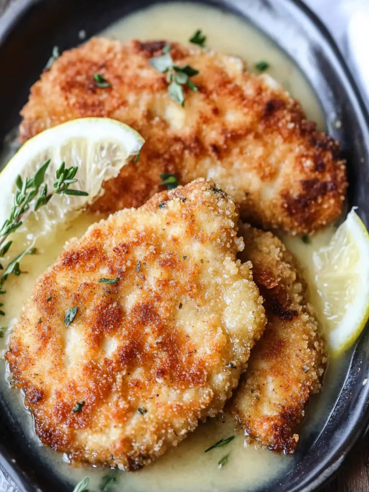 Crispy Chicken Cutlets with Zesty White Wine Sauce Delight 5 Crispy Chicken Cutlets