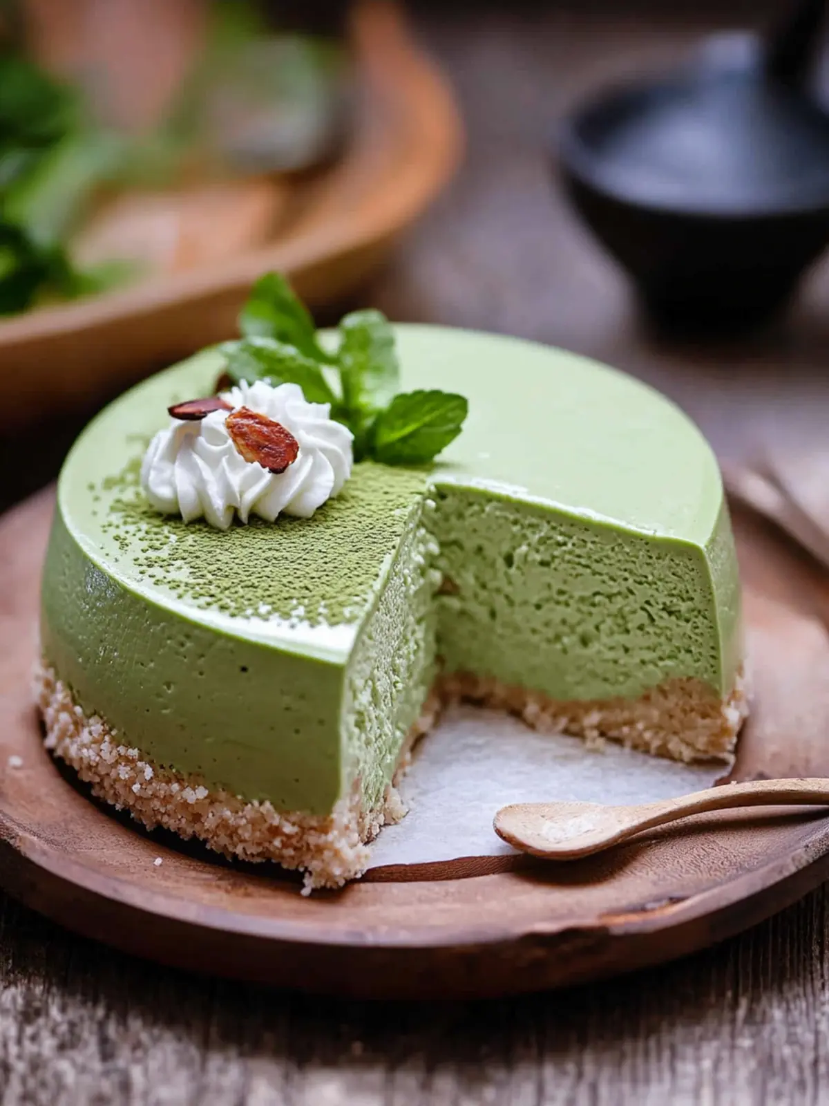 Creamy Matcha Rare Cheesecake No Bake for Sweet Relaxation 5 Matcha Rare Cheesecake (No Bake)