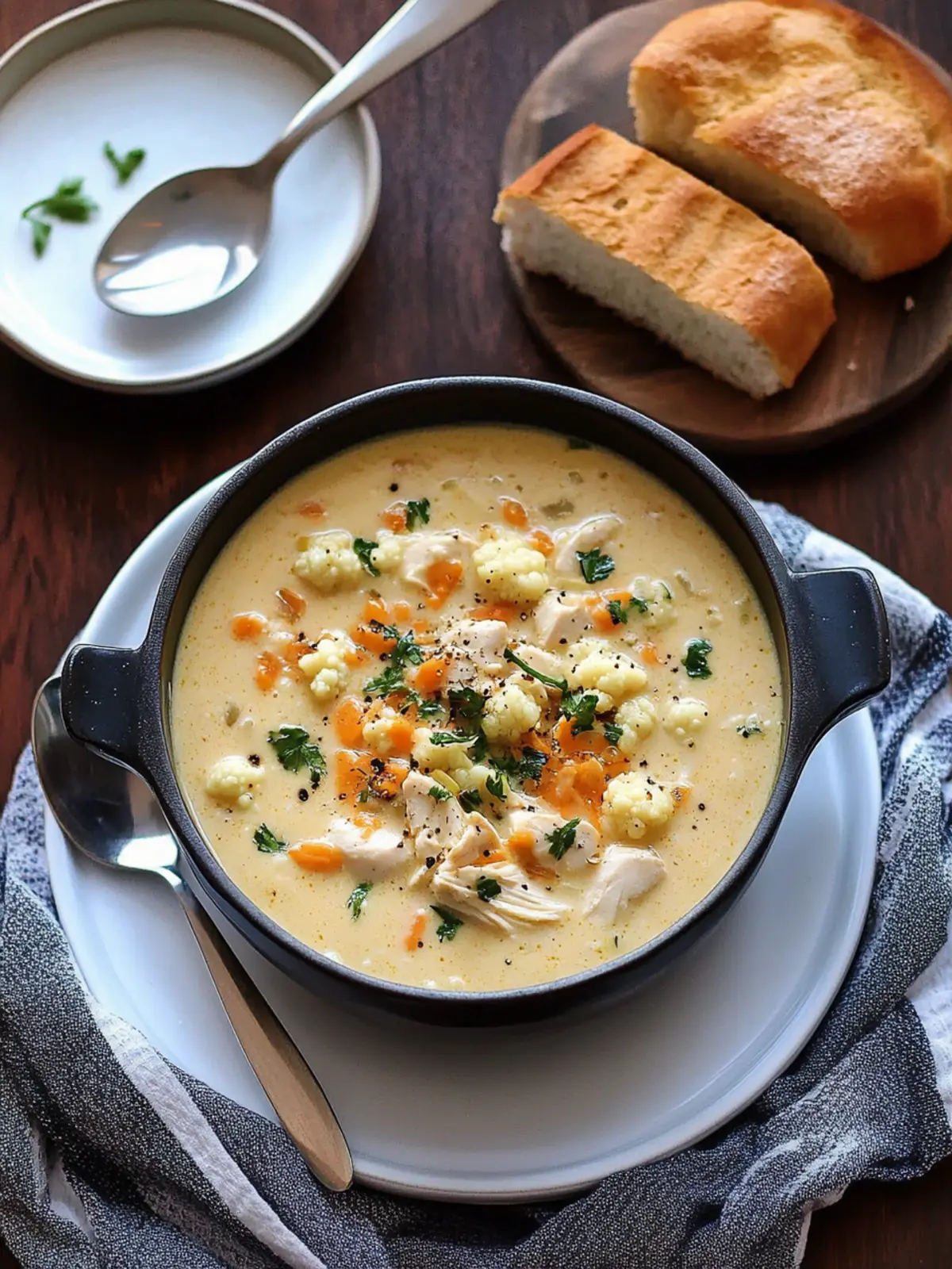 Creamy Chicken Cauliflower Cheddar Chowder for Cozy Nights 4 Chicken Cauliflower Cheddar Chowder