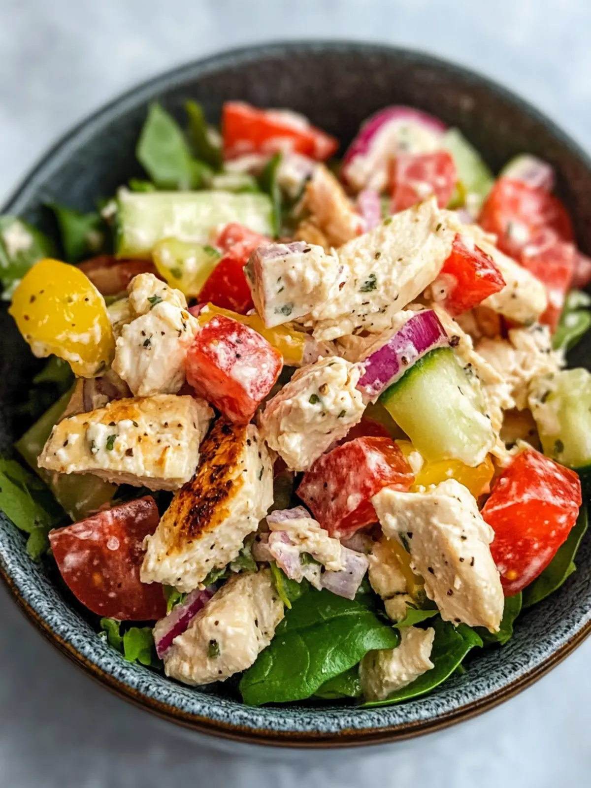 Italian Grinder Chicken Salad: Flavor-Packed Homemade Joy 3 Italian Grinder Chicken Salad