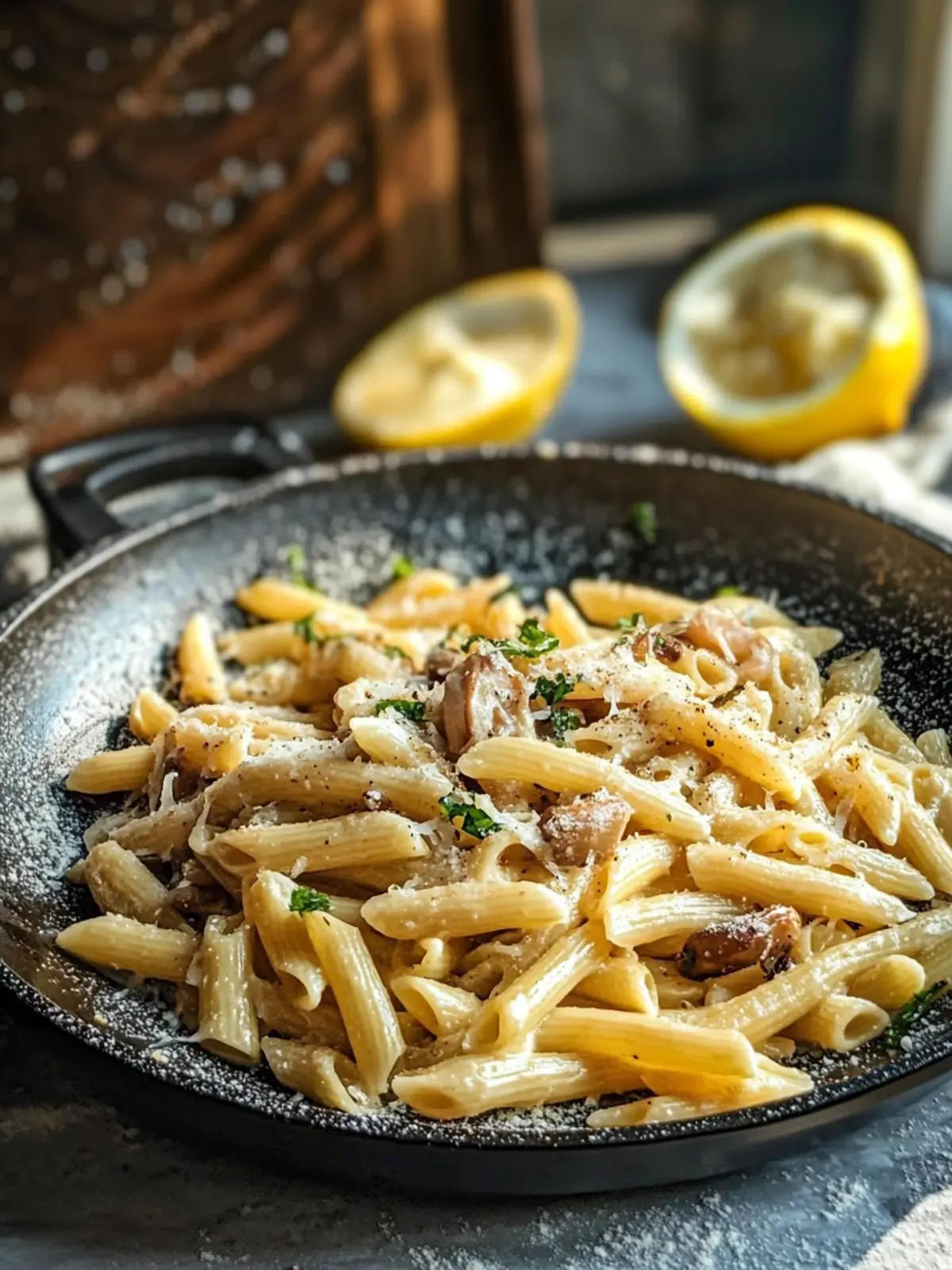 Delicious Light Pasta Da Vinci with Chicken and Mushrooms 3 Light Pasta Da Vinci
