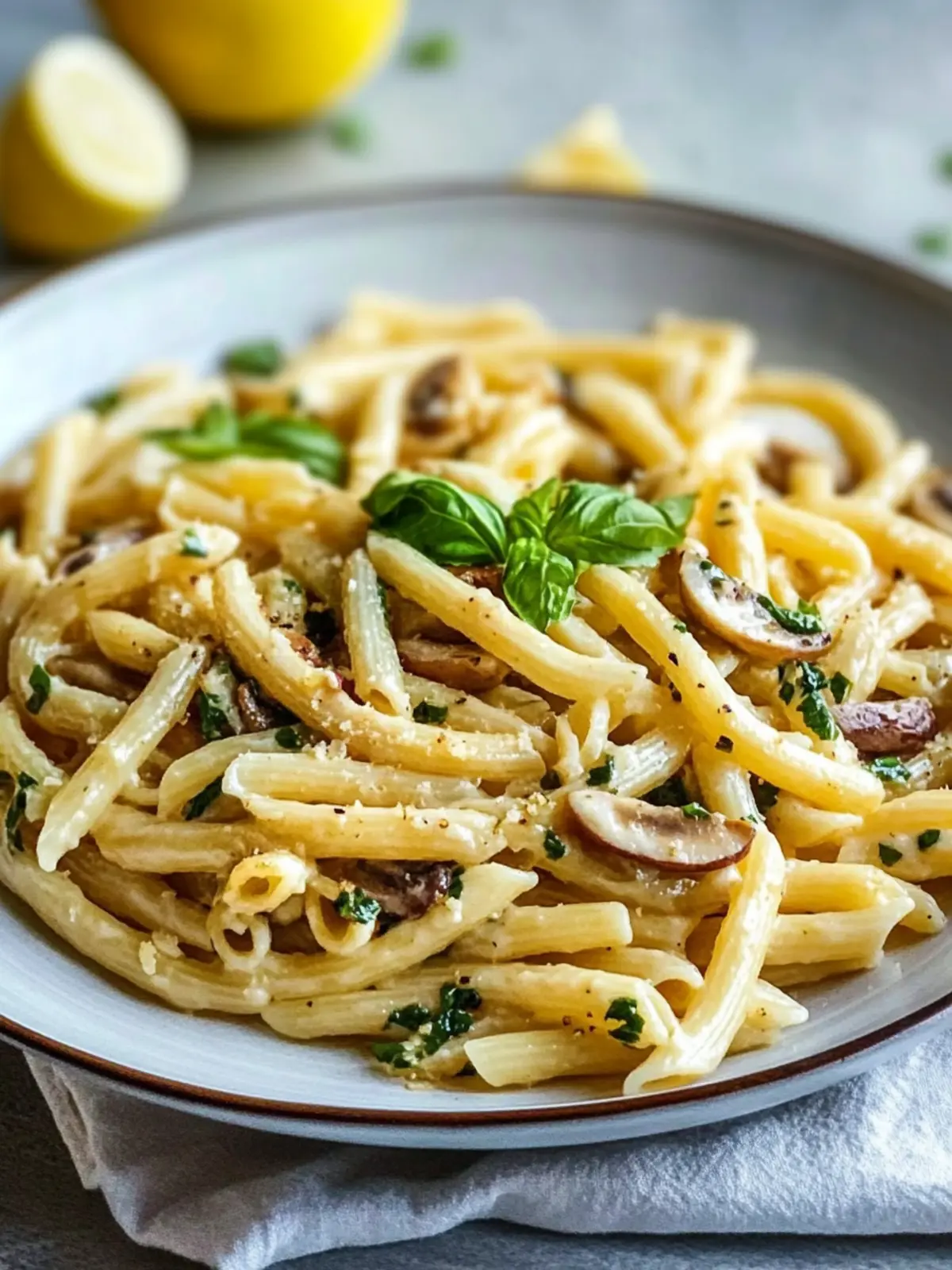 Delicious Light Pasta Da Vinci with Chicken and Mushrooms 2 Light Pasta Da Vinci