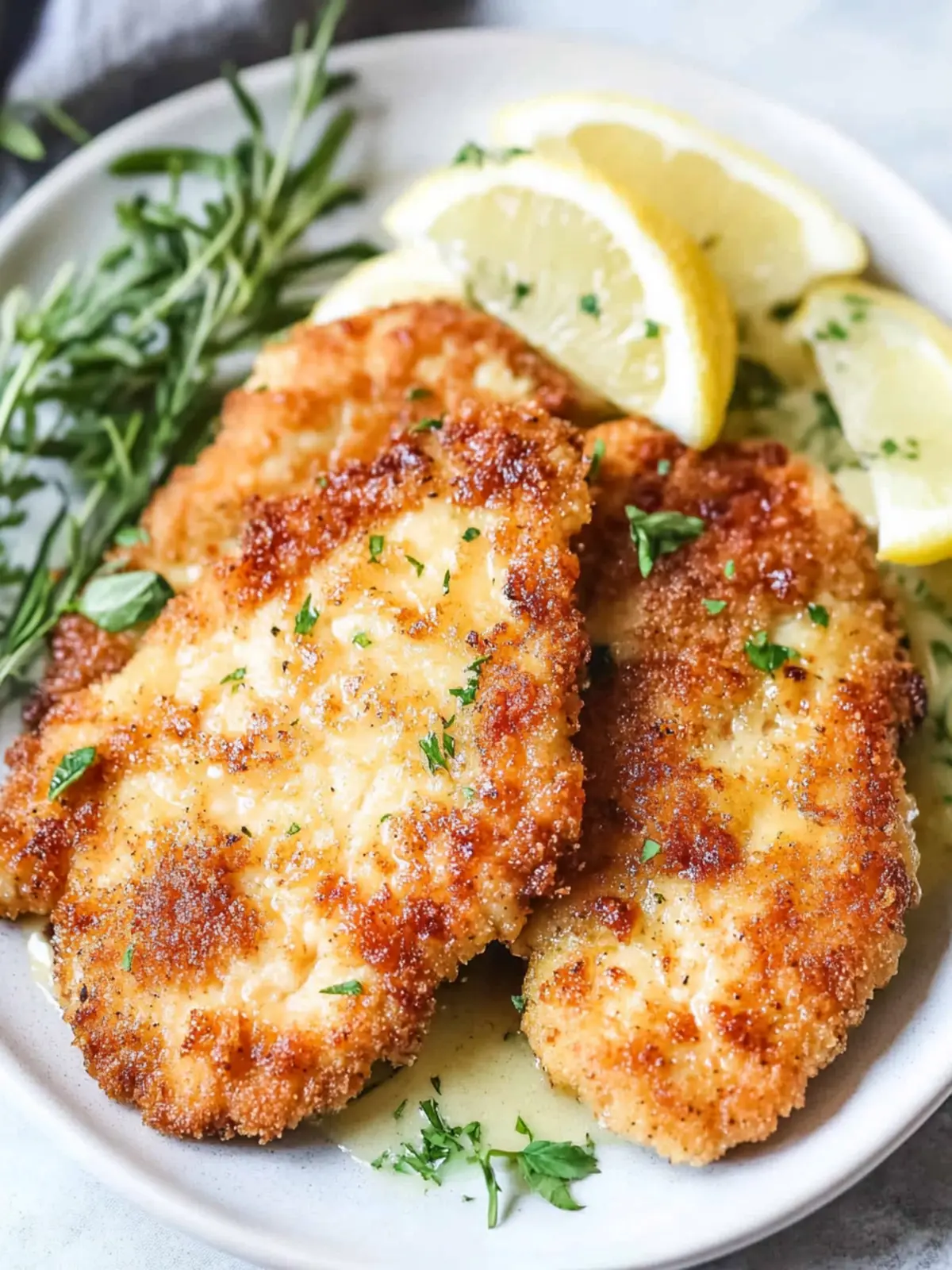 Crispy Chicken Cutlets with Zesty White Wine Sauce Delight 2 Crispy Chicken Cutlets