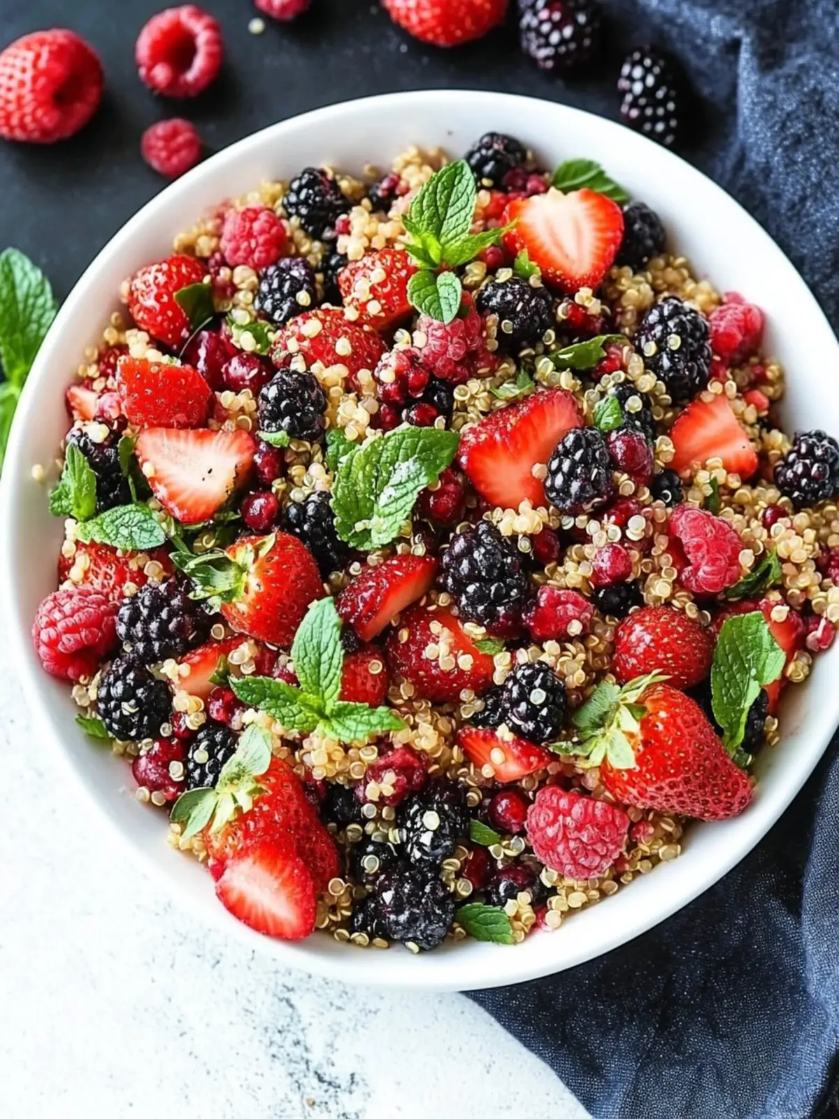 Bursting Berry Quinoa Salad to Brighten Your Day 2 Berry Quinoa Salad