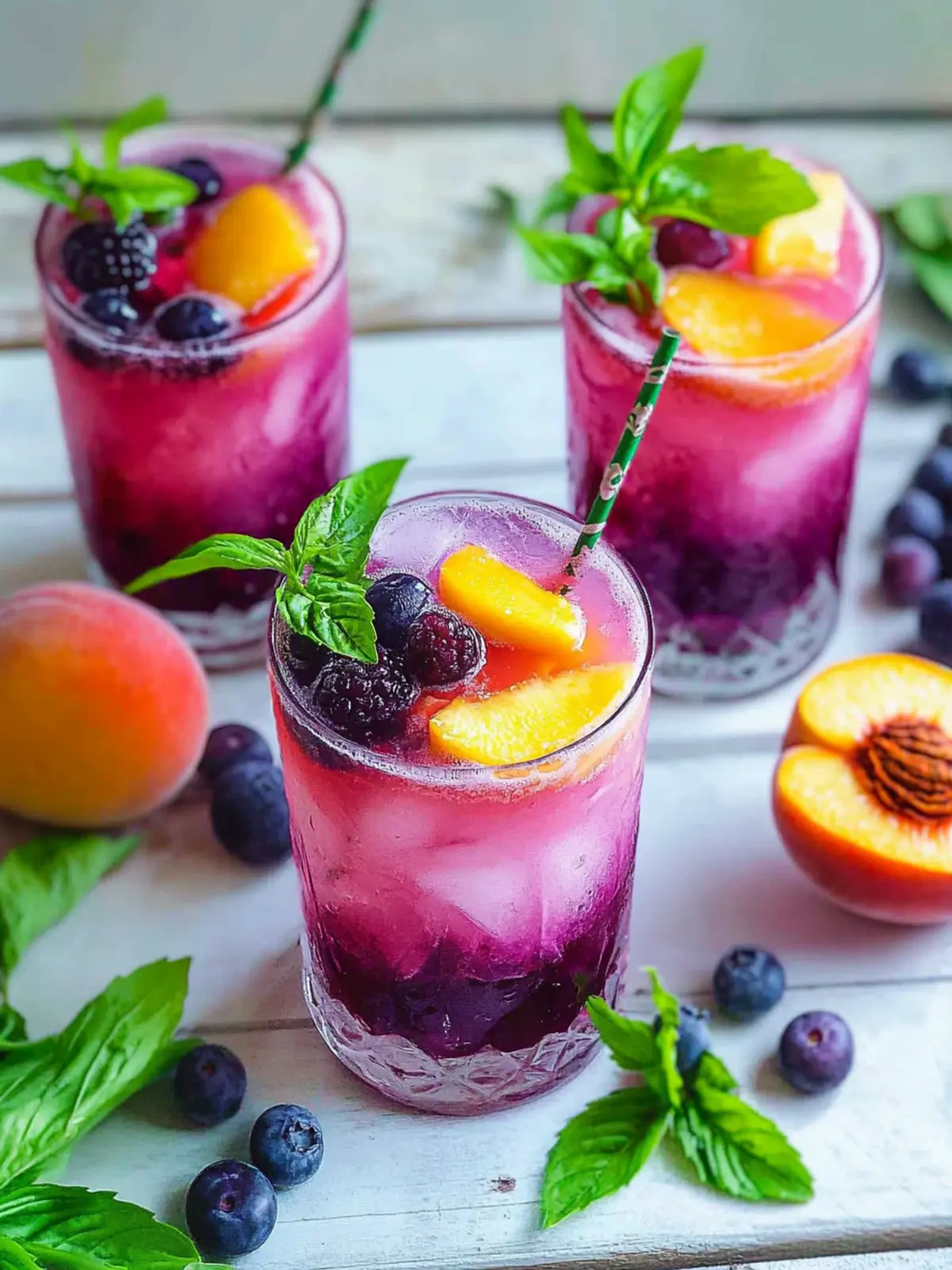 Blueberry and Peach Vodka Spritzer Perfect for Summer Sips 2 Blueberry and Peach Vodka Spritzer
