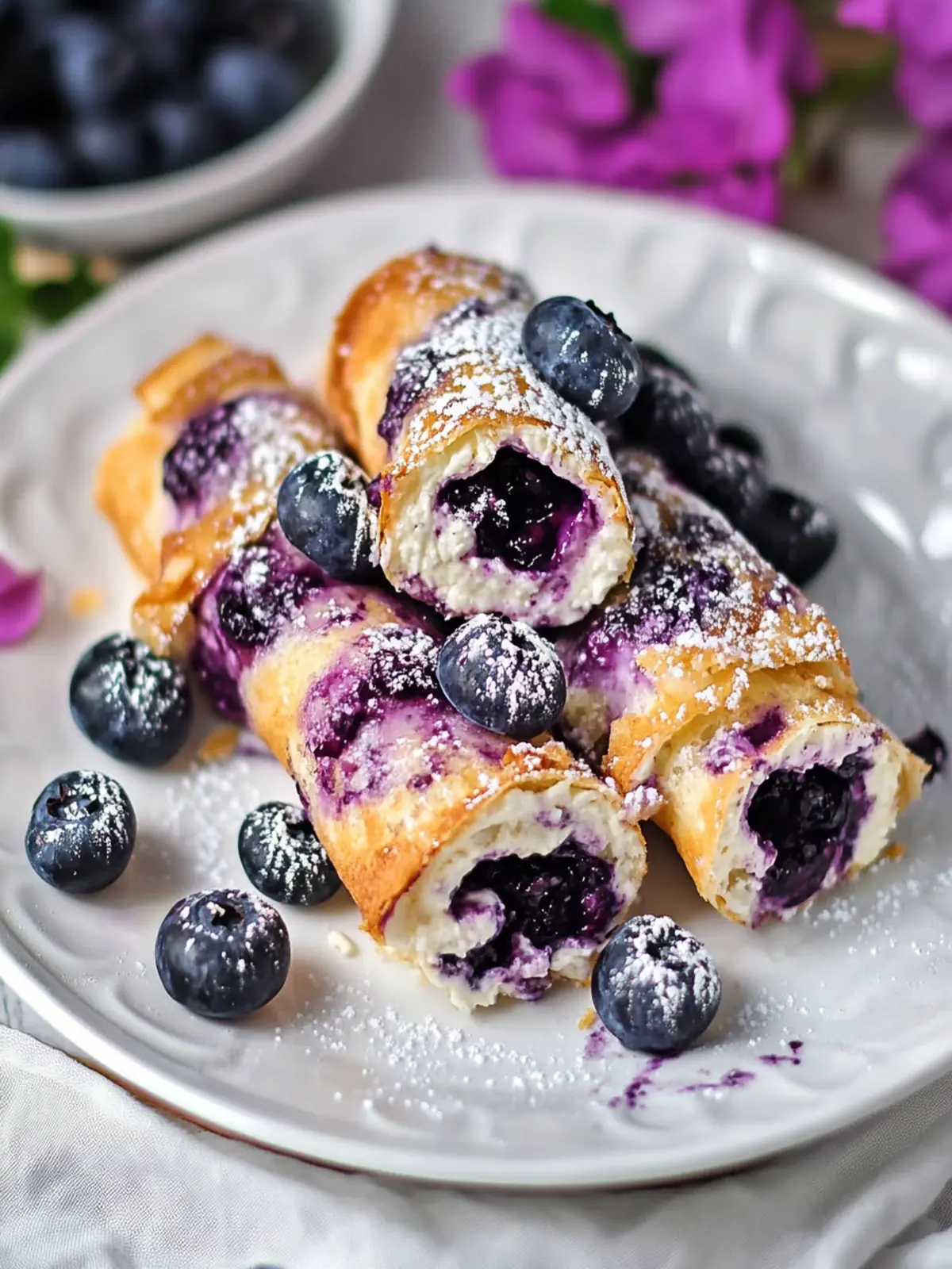 Crispy Keto Blueberry Cream Cheese Roll-Ups You’ll Crave 2 Crispy Keto Blueberry Cream Cheese Roll-Ups