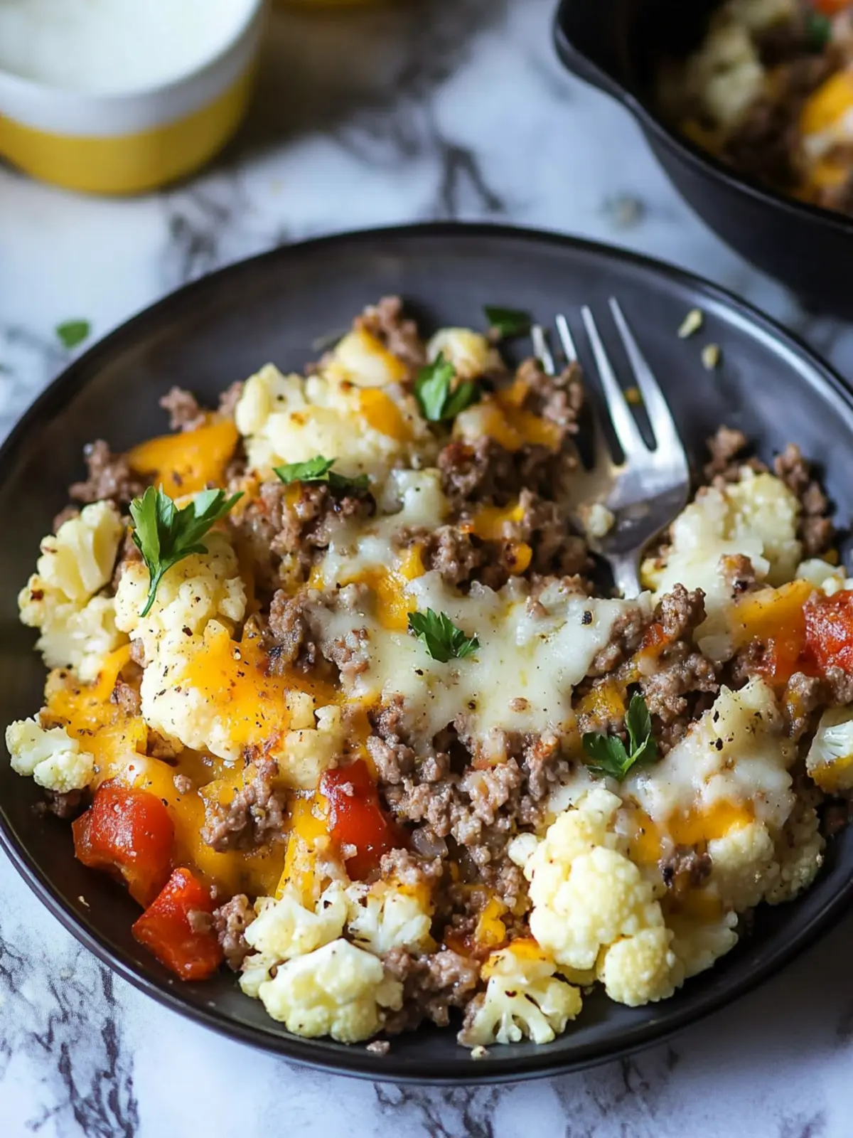 Easy Cauliflower and Ground Beef Hash for Busy Weeknights 2 Cauliflower and Ground Beef Hash