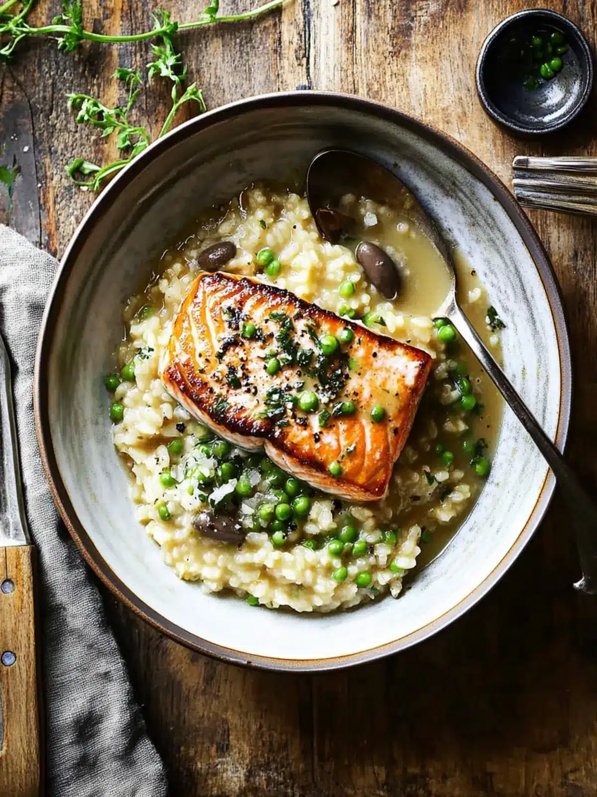 Irresistible Japanese Style Risotto with Seared Salmon Delight 2 Japanese Style Risotto with Seared Salmon