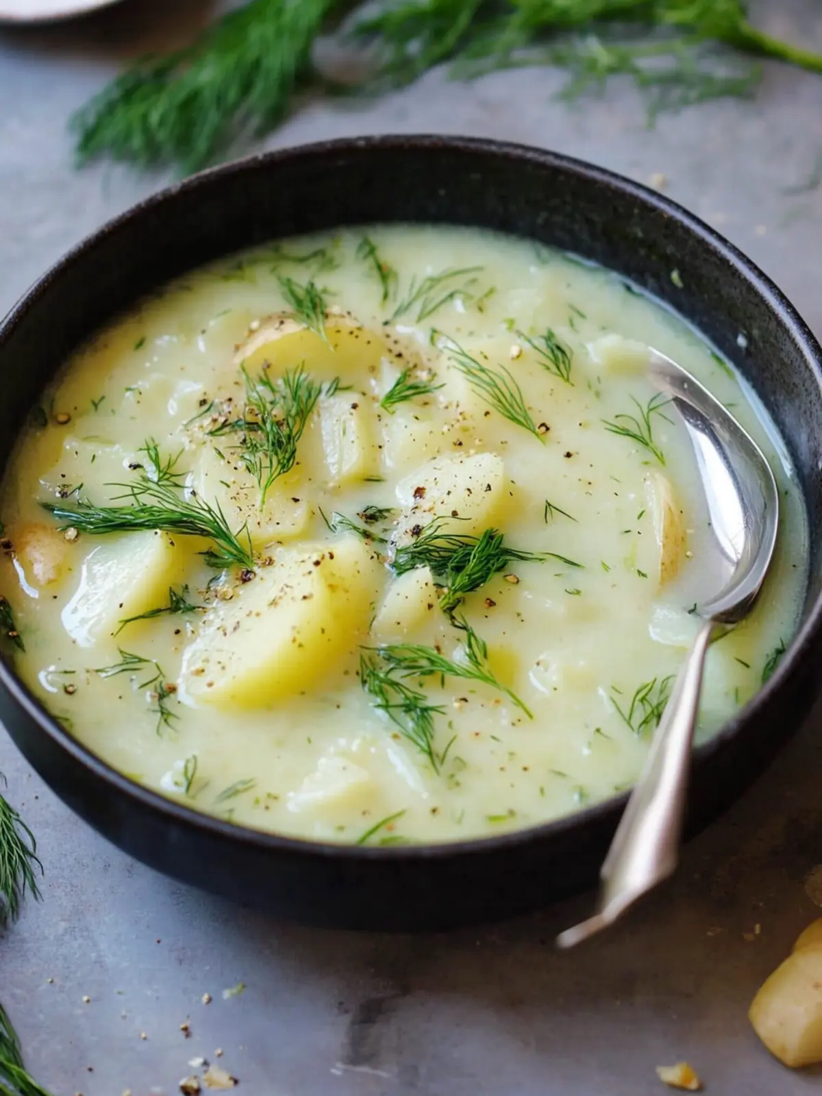 Chunky Potato Dill Soup with Cashew Cream Bliss 5 Chunky Potato Dill Soup