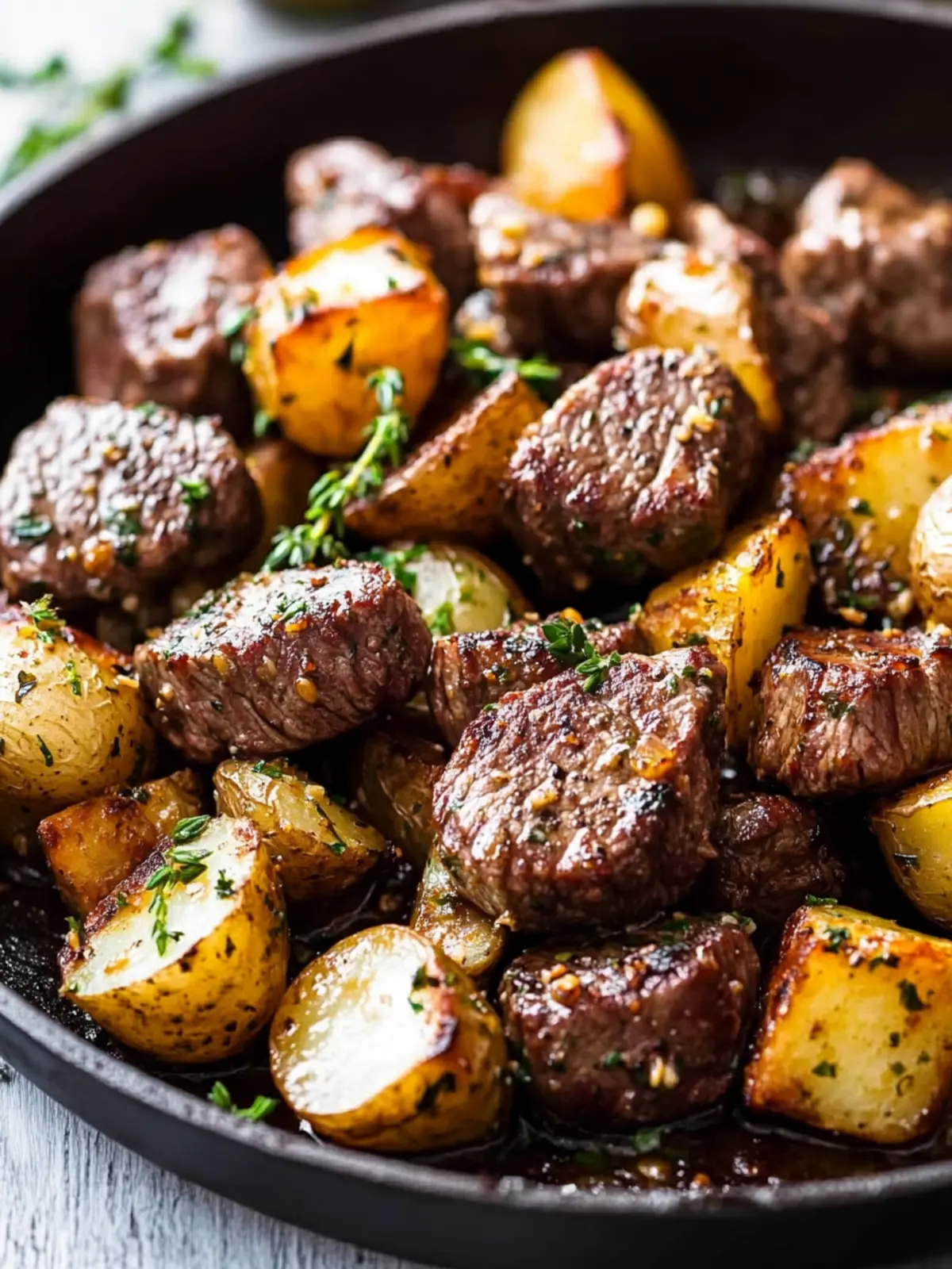 Savor Garlic Butter Steak Bites and Potatoes for Whole30 Bliss 5 Garlic Butter Steak Bites and Potatoes {Whole30}