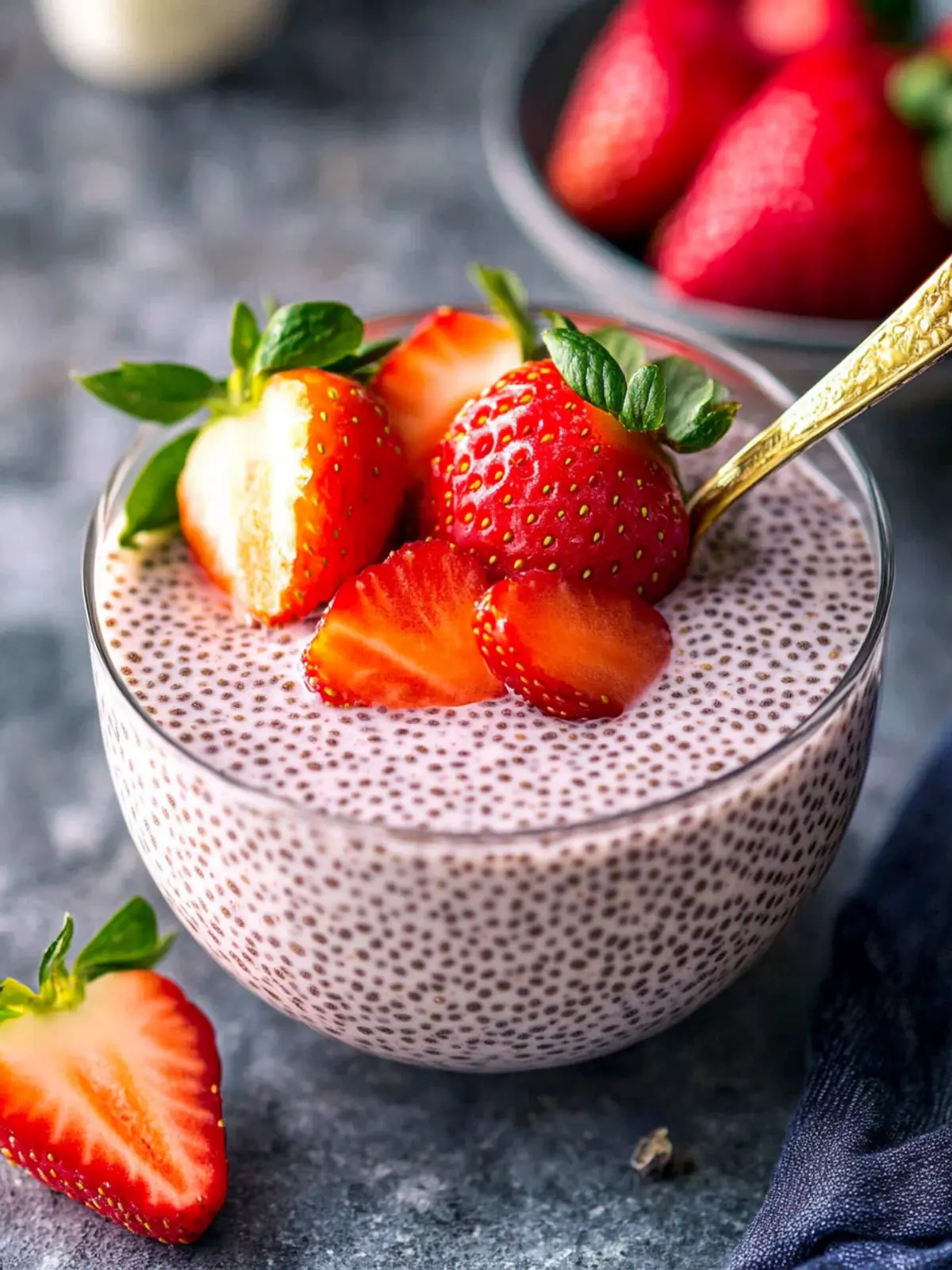 Delicious Strawberry Chia Pudding with Greek Yogurt Magic 2 Strawberry Chia Pudding with Greek Yogurt