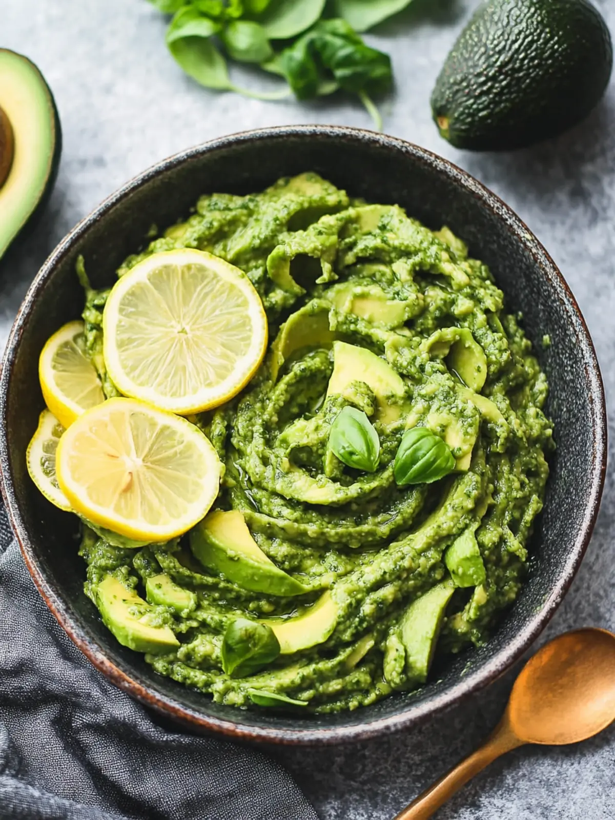Zesty Avocado Lemon Pesto Just Right for Nut-Free Vegans 5 Avocado Lemon Pesto (Nut-Free + Vegan)