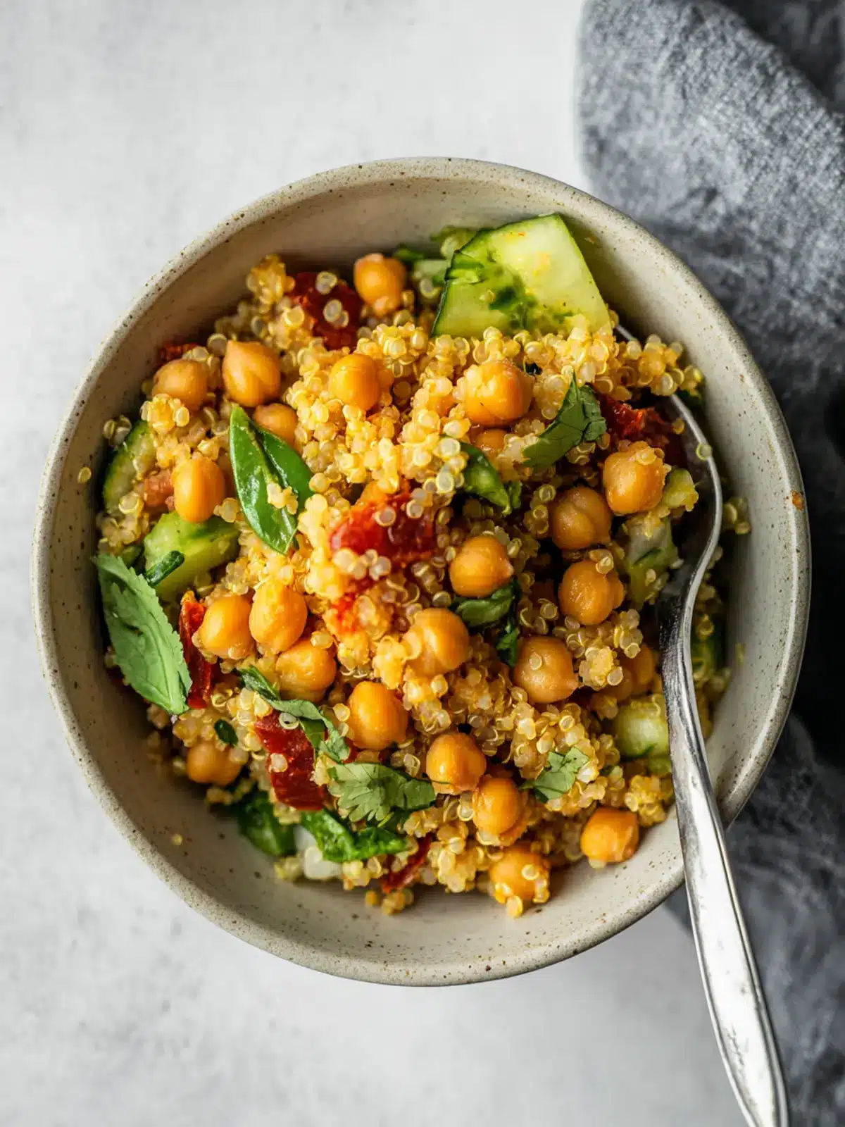 Curried Chickpea Quinoa Salad for a Flavorful Boost 4 Curried Chickpea Quinoa Salad