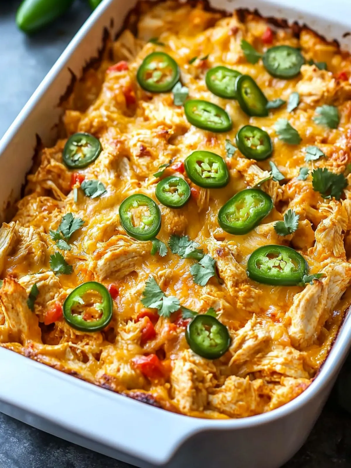 Spicy Jalapeño Buffalo Chicken Casserole for Comfort Food Bliss 2 Jalapeño Buffalo Chicken Casserole