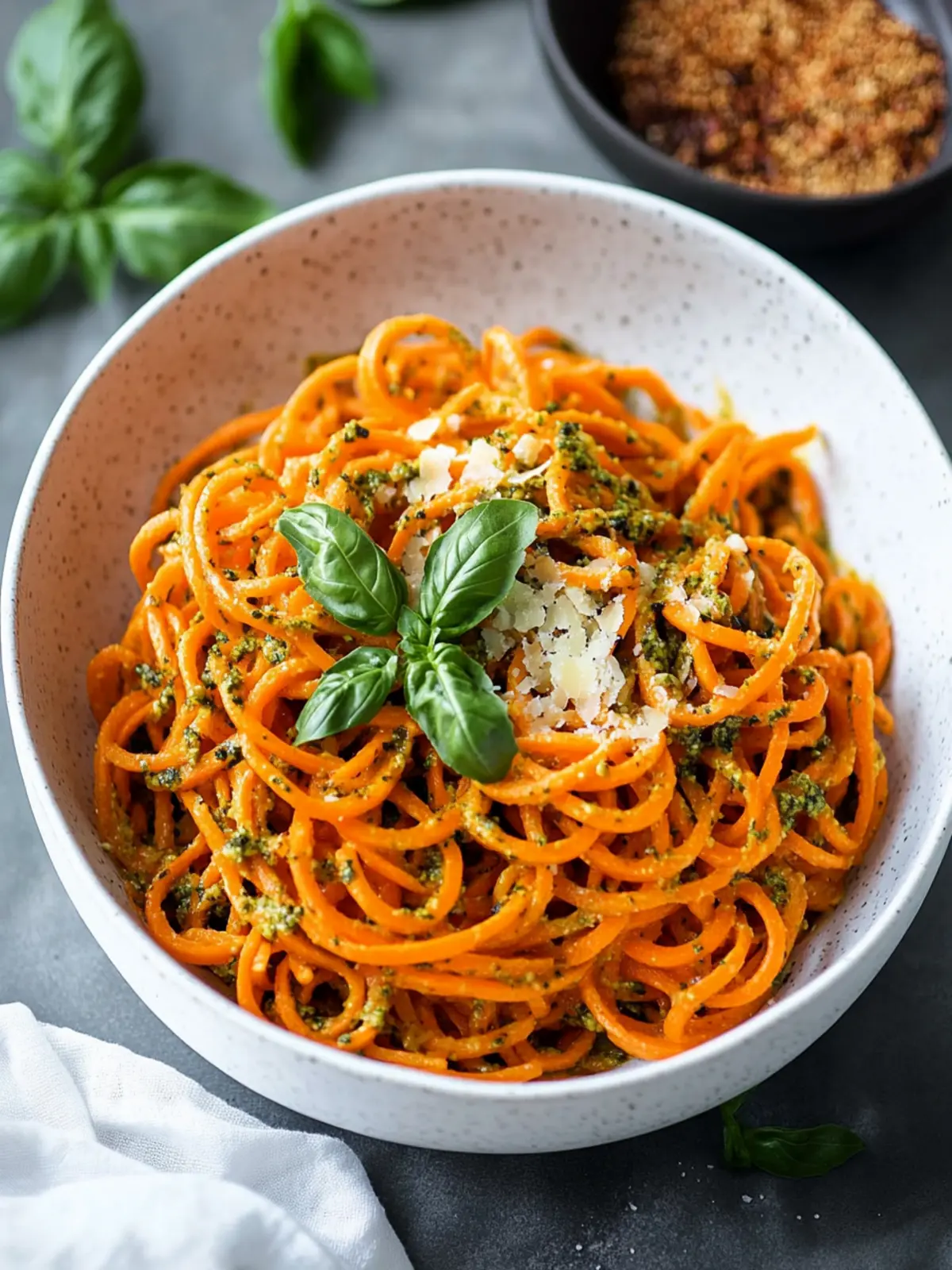 Delicious Carrot Noodles with Pesto: A Quick Flavor Boost 5 Carrot Noodles with Pesto