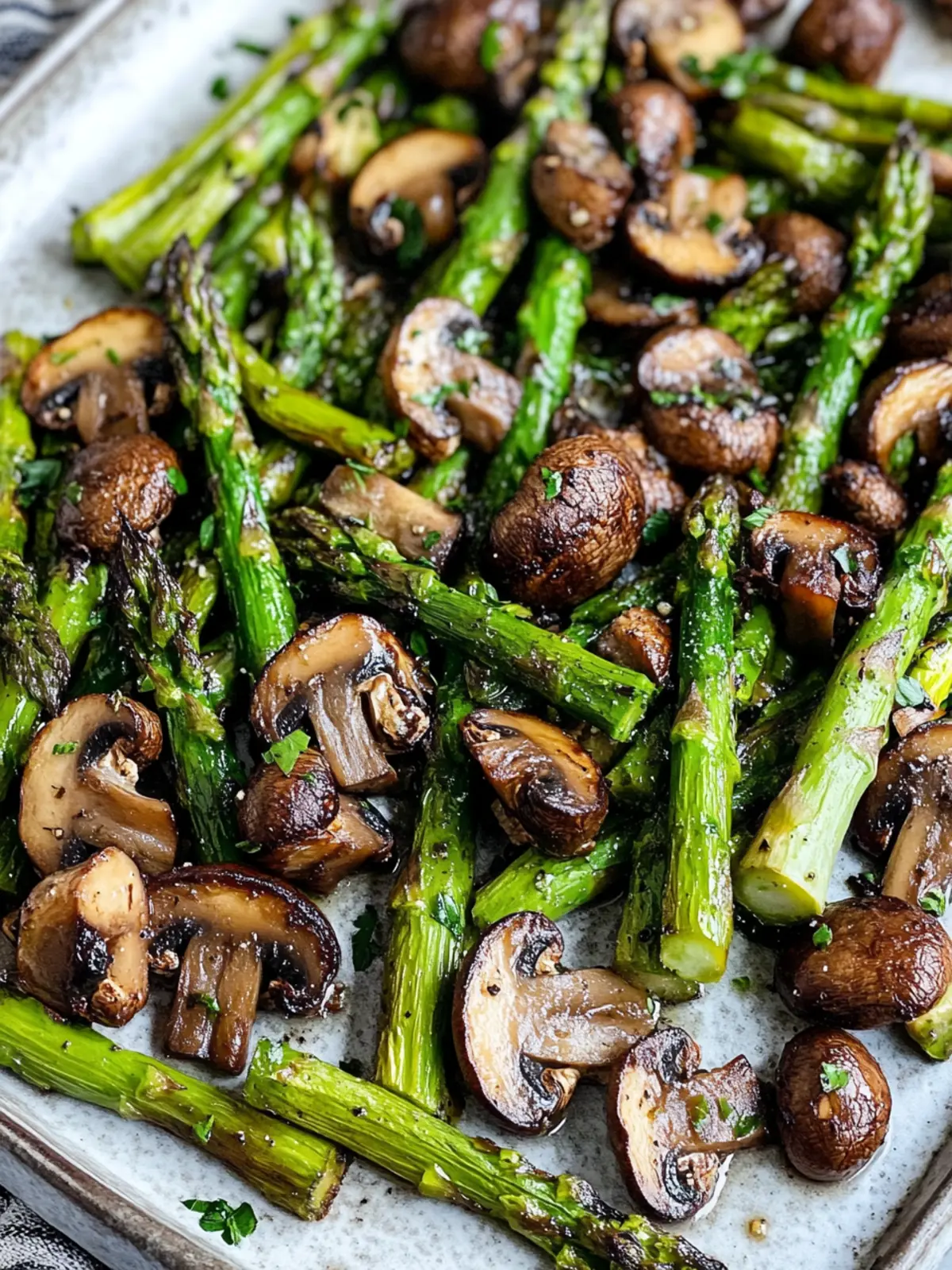 Savory Roasted Asparagus and Mushrooms You'll Love Making 4 Roasted Asparagus and Mushrooms