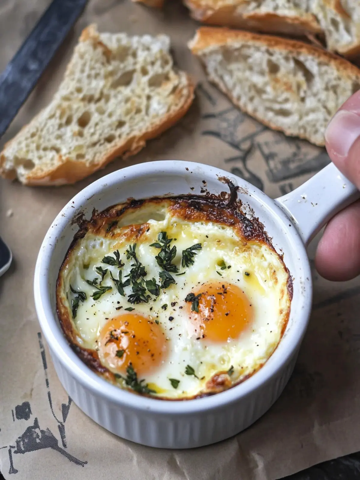 Savory French Baked Eggs in Oven for a Cozy Brunch Treat 4 French Baked Eggs in Oven (Shirred Eggs/Oeufs Cocotte)