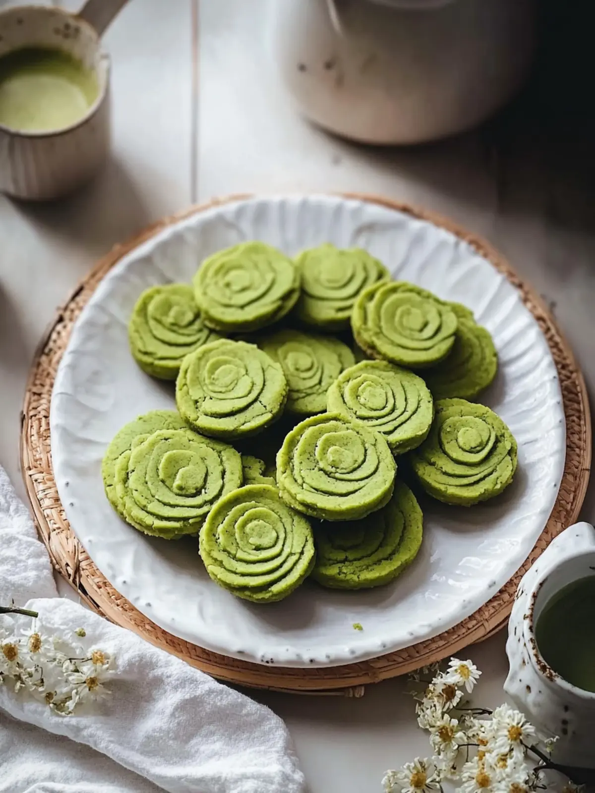 Irresistibly Soft Matcha Butter Cookies That WOW! 3 Matcha Butter Cookies