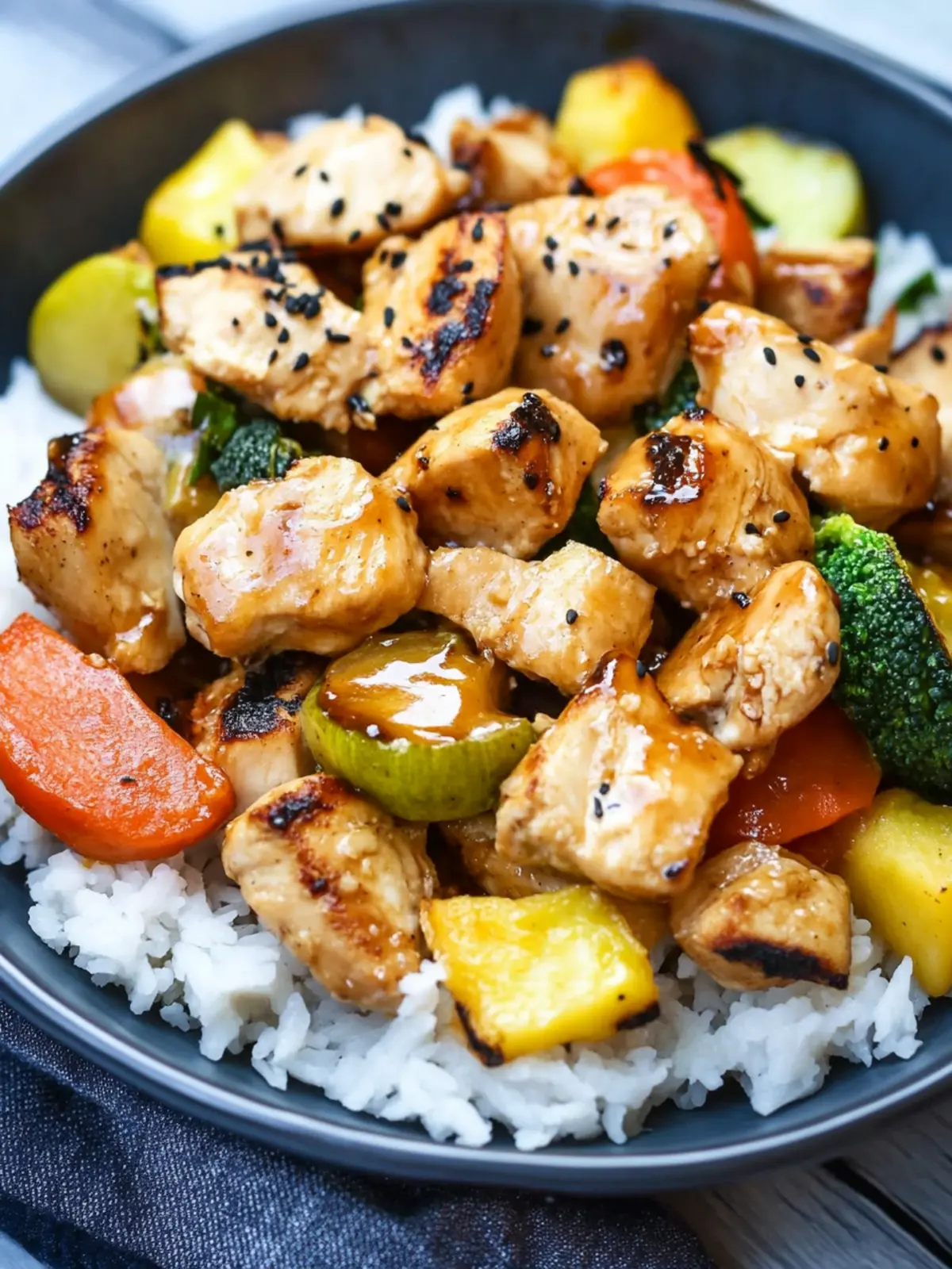 Savory Air Fryer Hibachi Chicken & Vegetables in Minutes 5 Air Fryer Hibachi Chicken & Vegetables