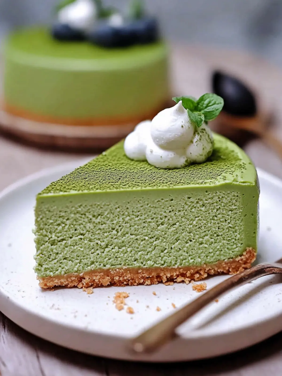 Creamy Matcha Rare Cheesecake No Bake for Sweet Relaxation 4 Matcha Rare Cheesecake (No Bake)