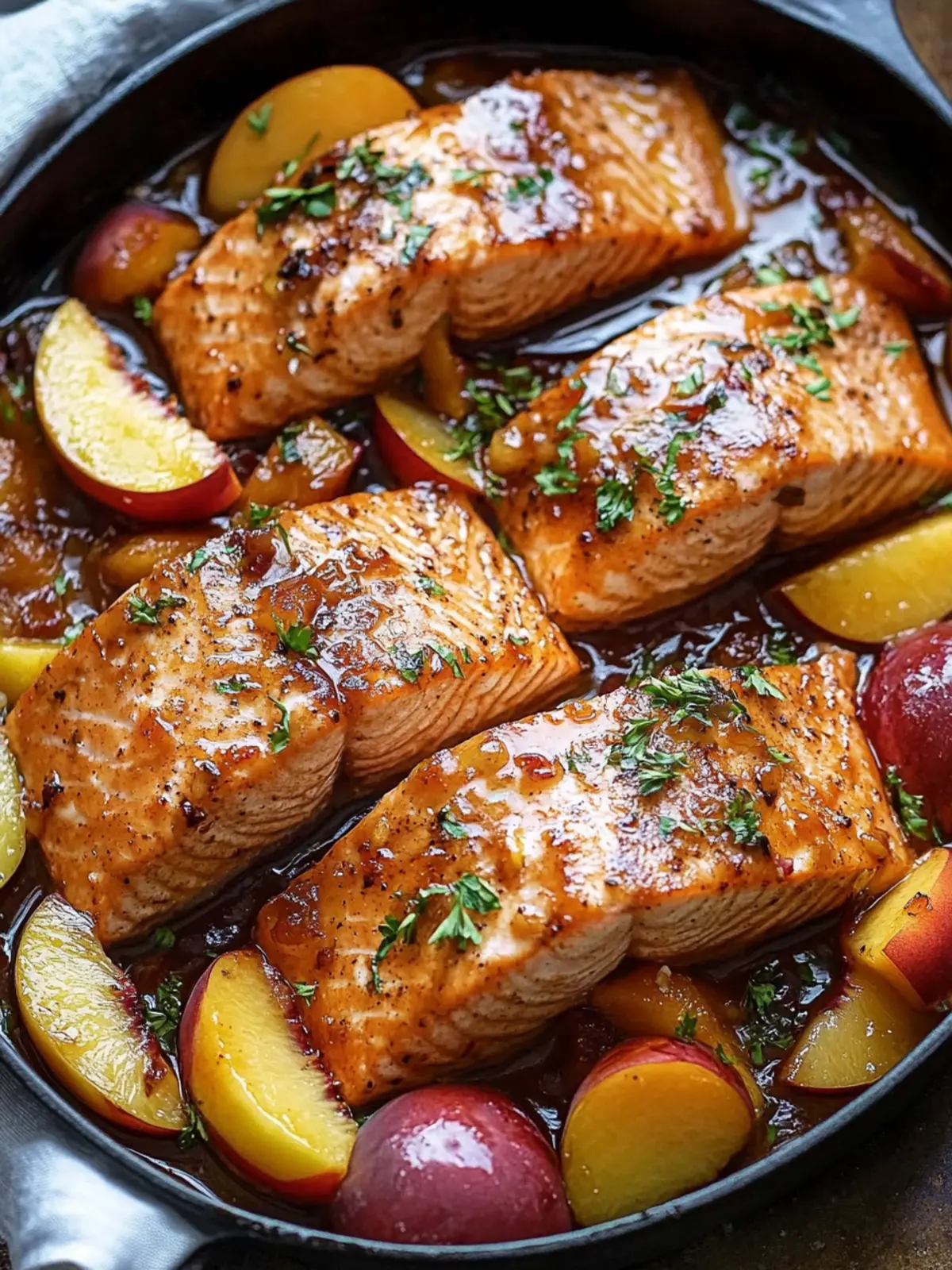 Bourbon Peach Roasted Salmon: A Sweet & Savory Delight 5 Bourbon Peach Roasted Salmon