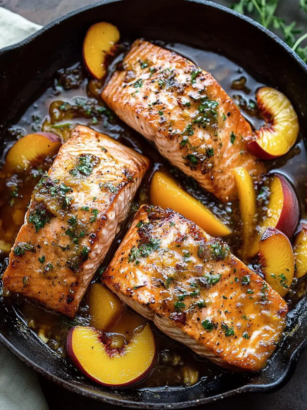 Bourbon Peach Roasted Salmon: A Sweet & Savory Delight 2 Bourbon Peach Roasted Salmon